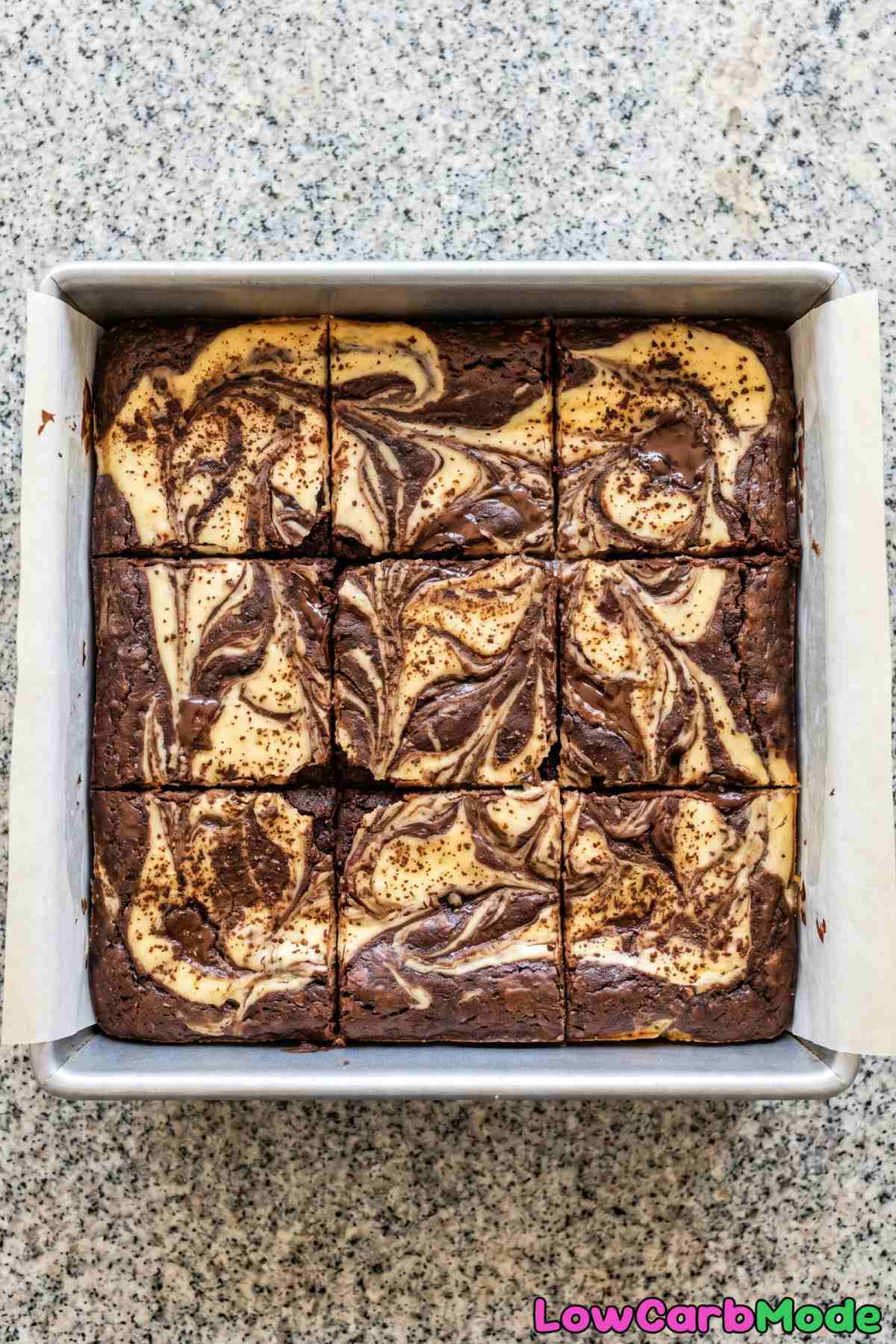 rich keto espresso brownies with cheesecake swirl