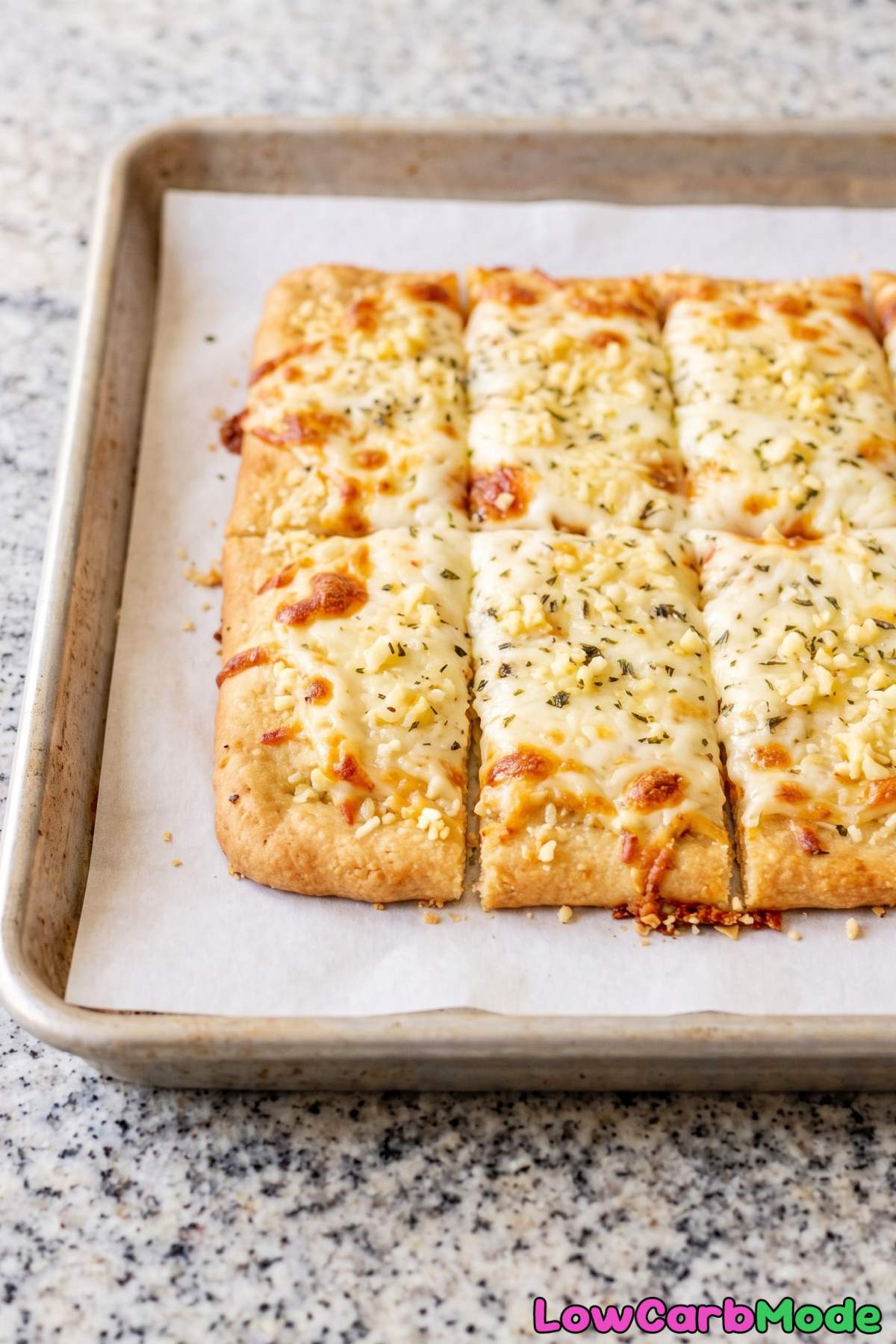 Savory homemade keto cheesy breadsticks