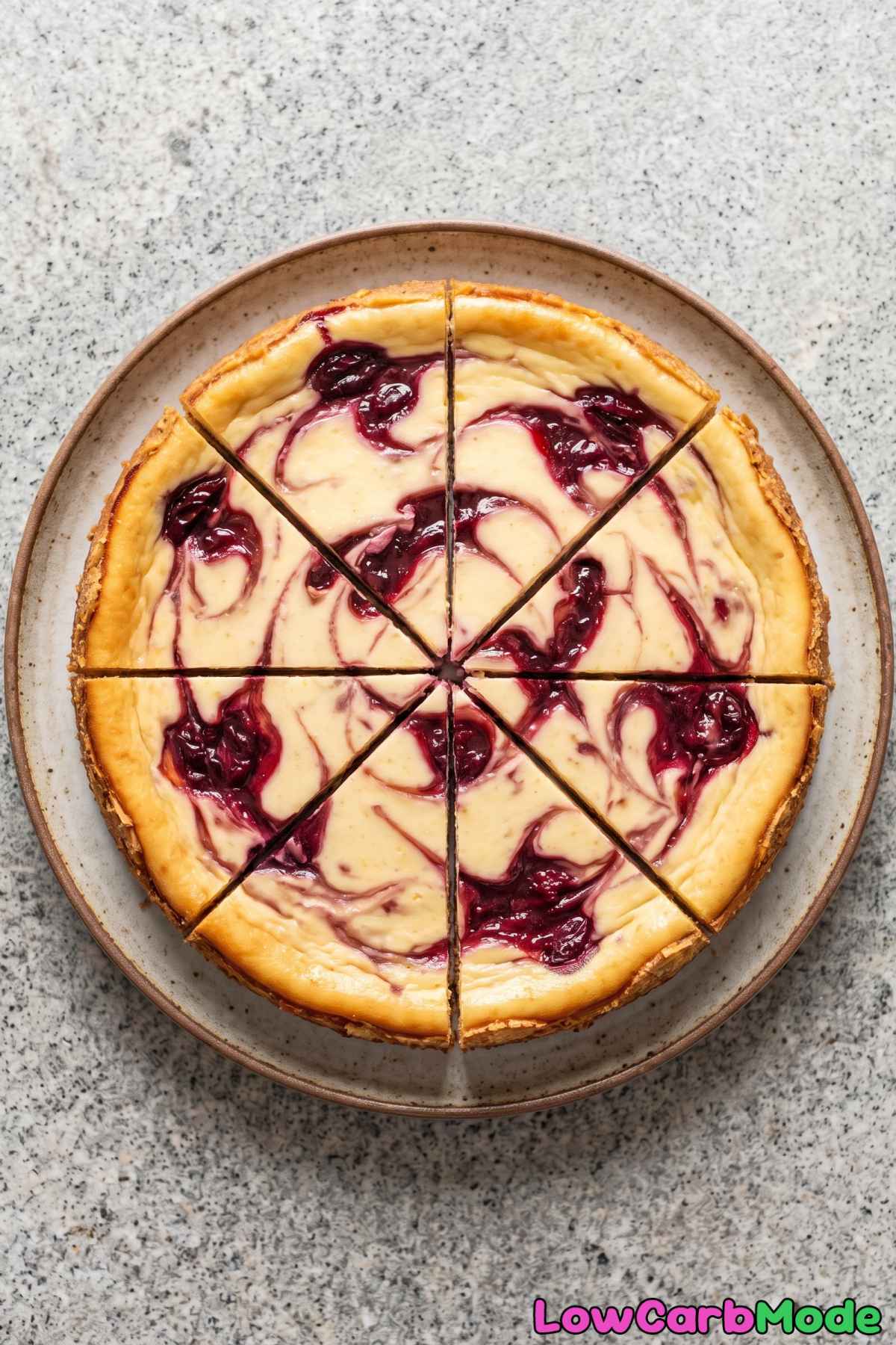 Cherry almond cheesecake keto dessert