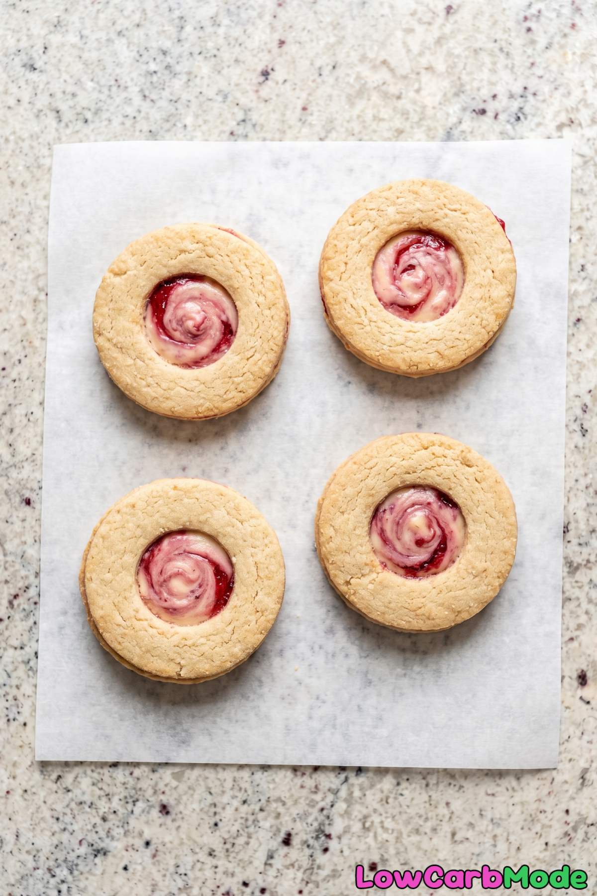 Cherry linzer cookies keto style