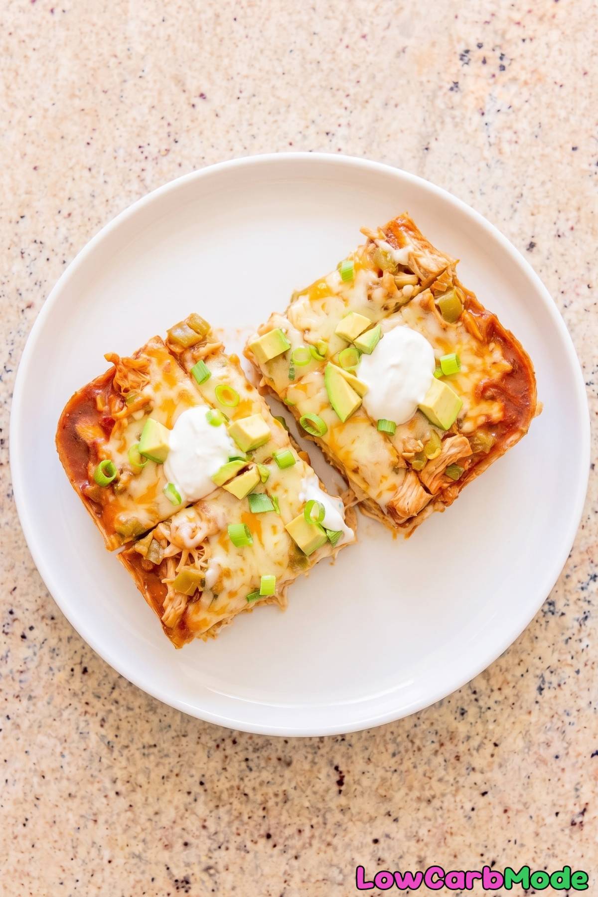 Cheesy keto chicken enchilada casserole