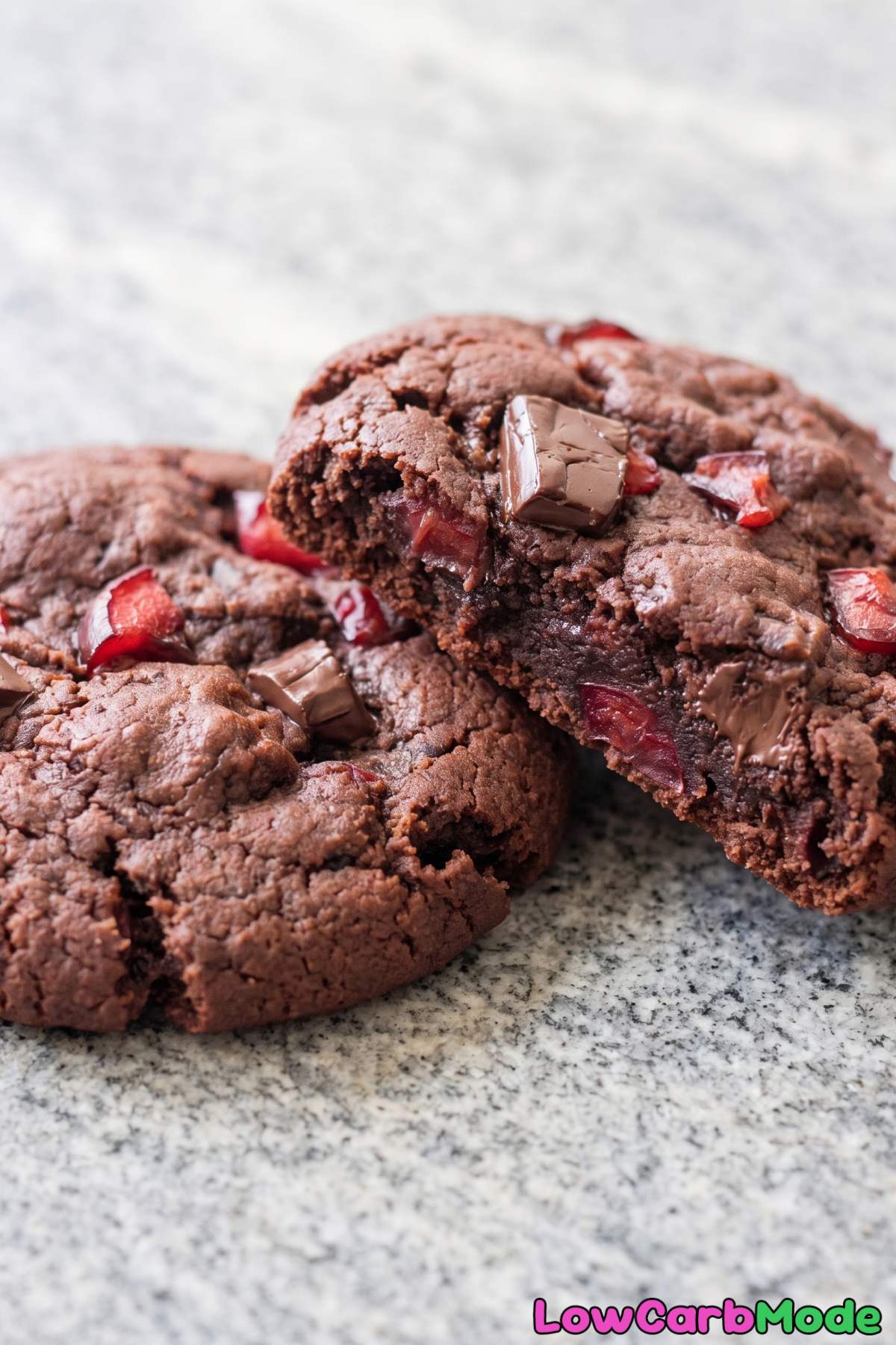 Sweet keto chocolate cherry cookies
