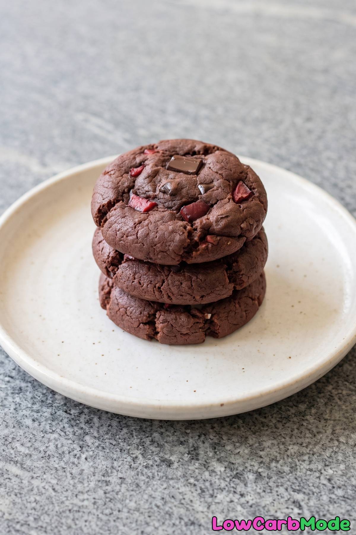 Fresh baked keto cherry cookies