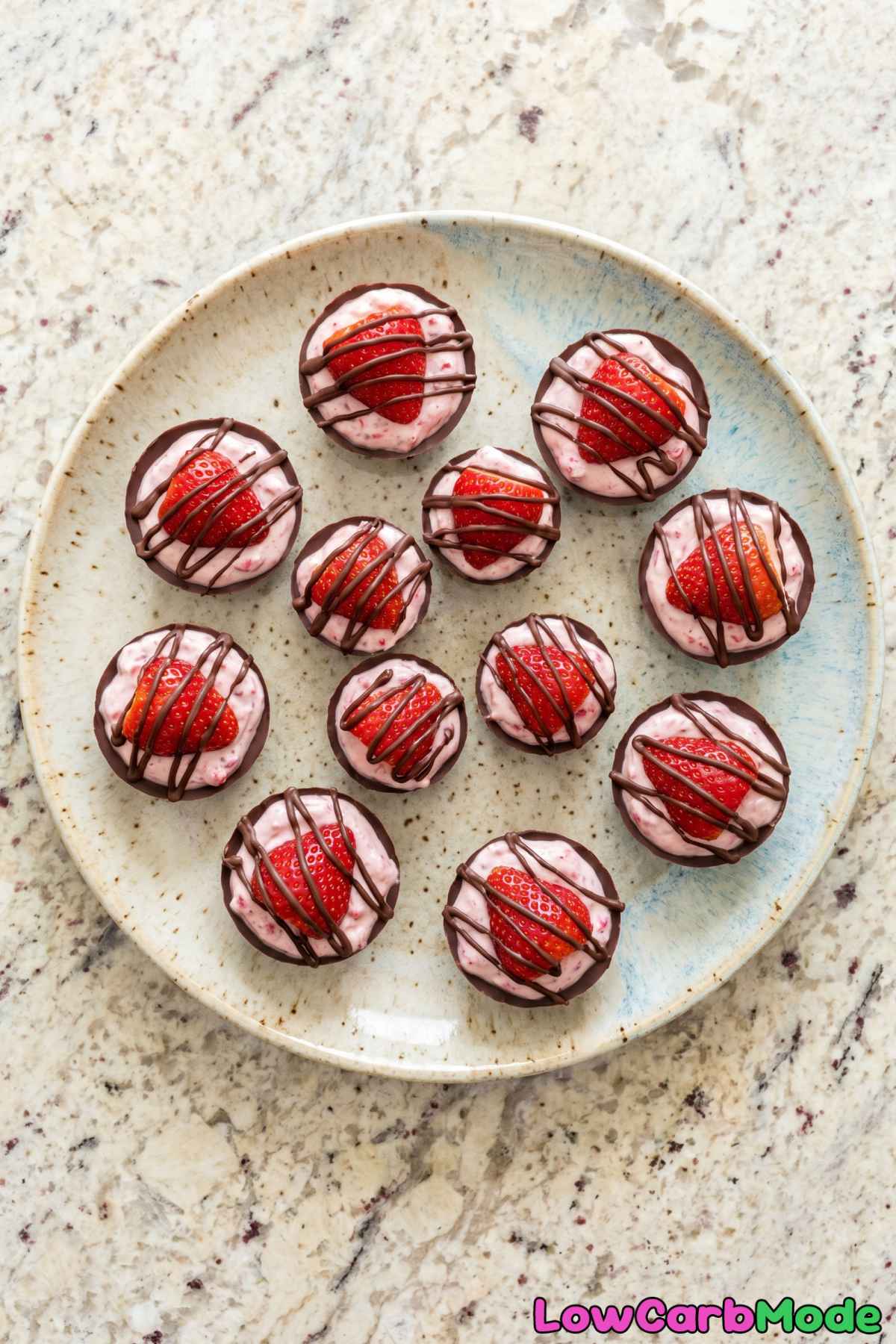 Indulgent keto chocolate strawberry cups