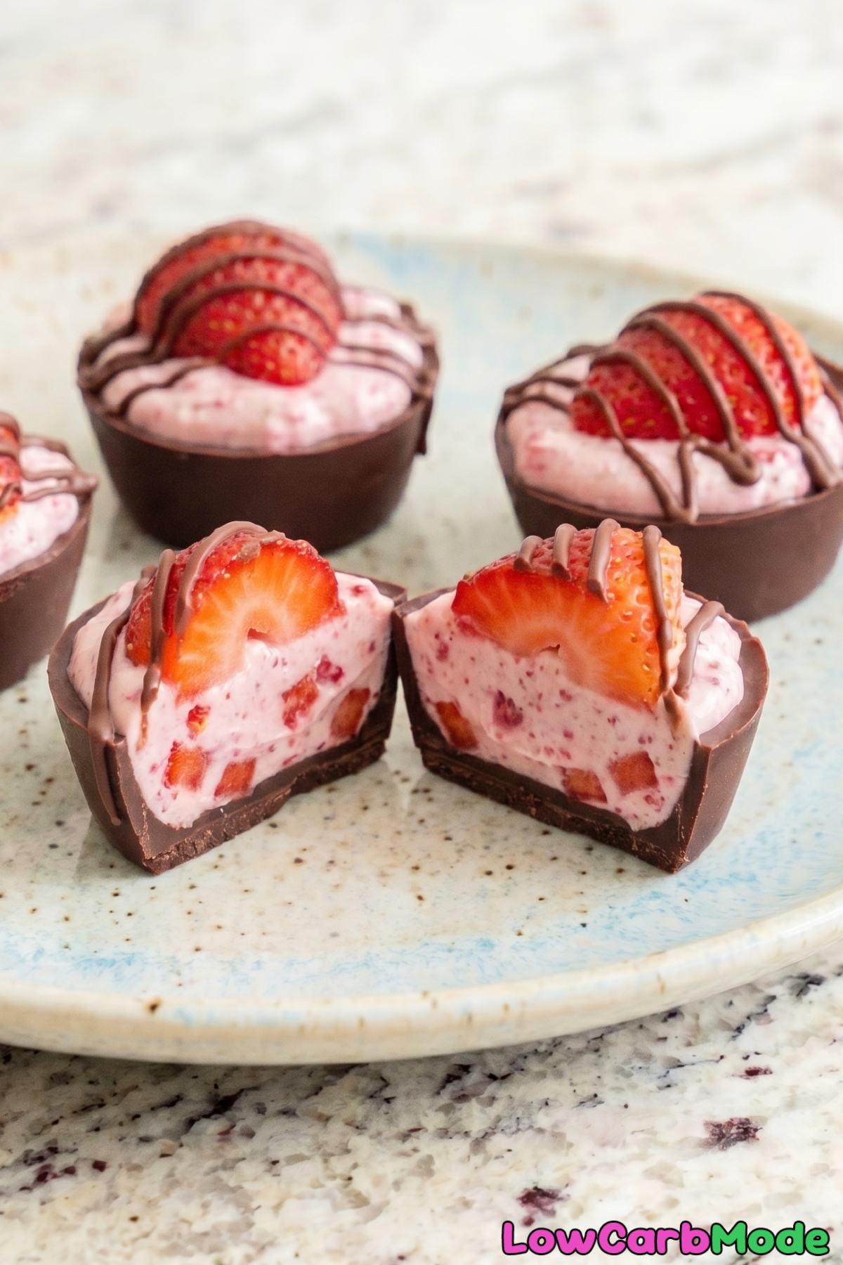 Irresistible keto chocolate strawberry cups