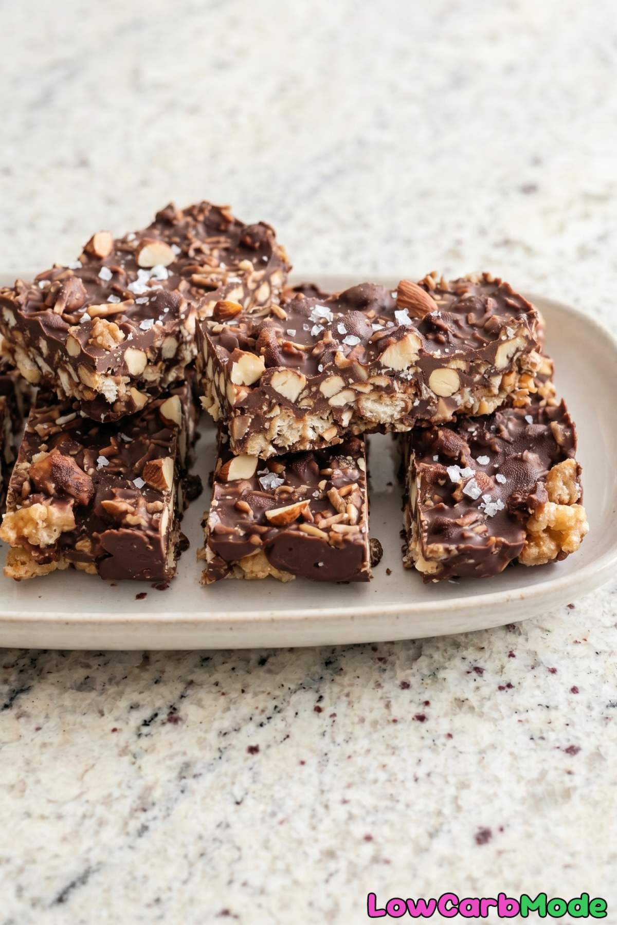 Irresistible keto chocolate crunch bars