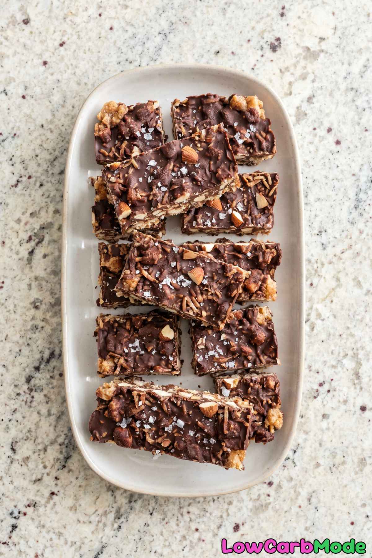 Decadent keto chocolate crunch bars