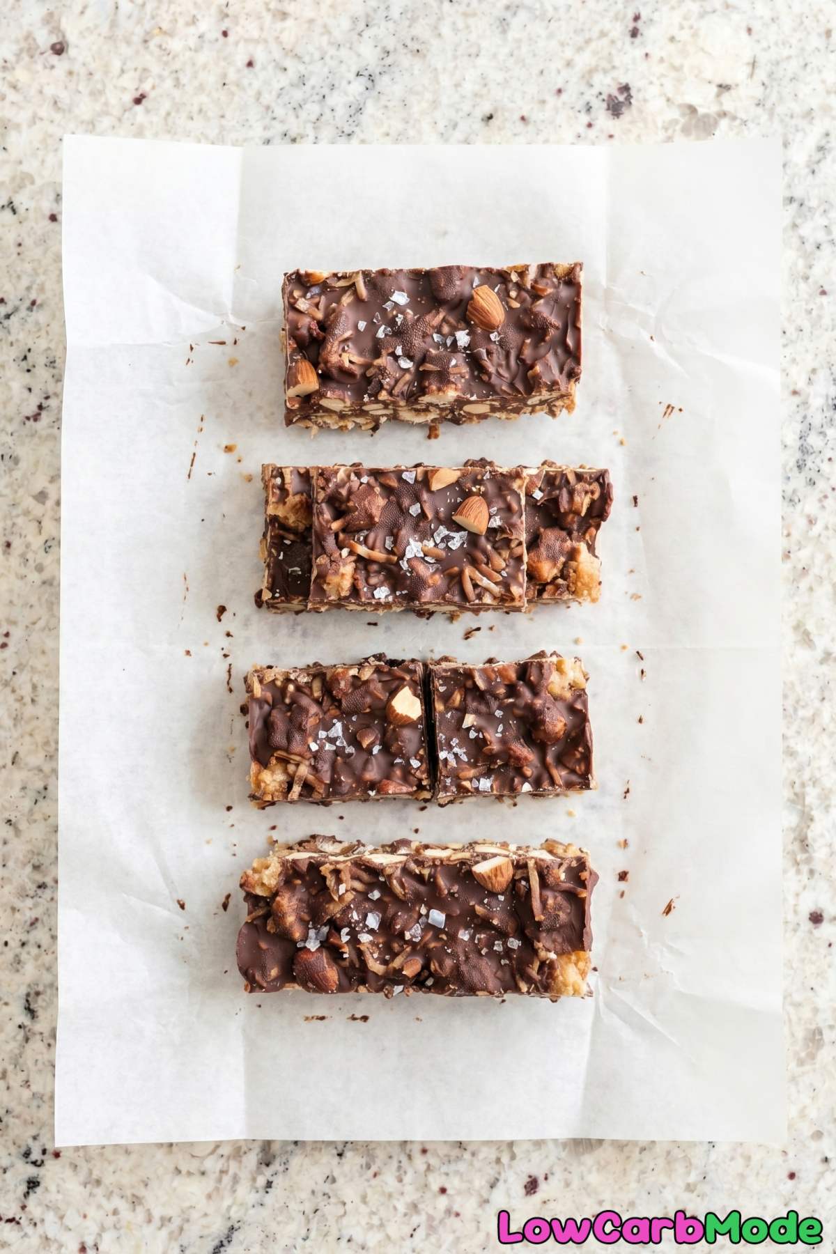 Satisfying keto chocolate crunch bars