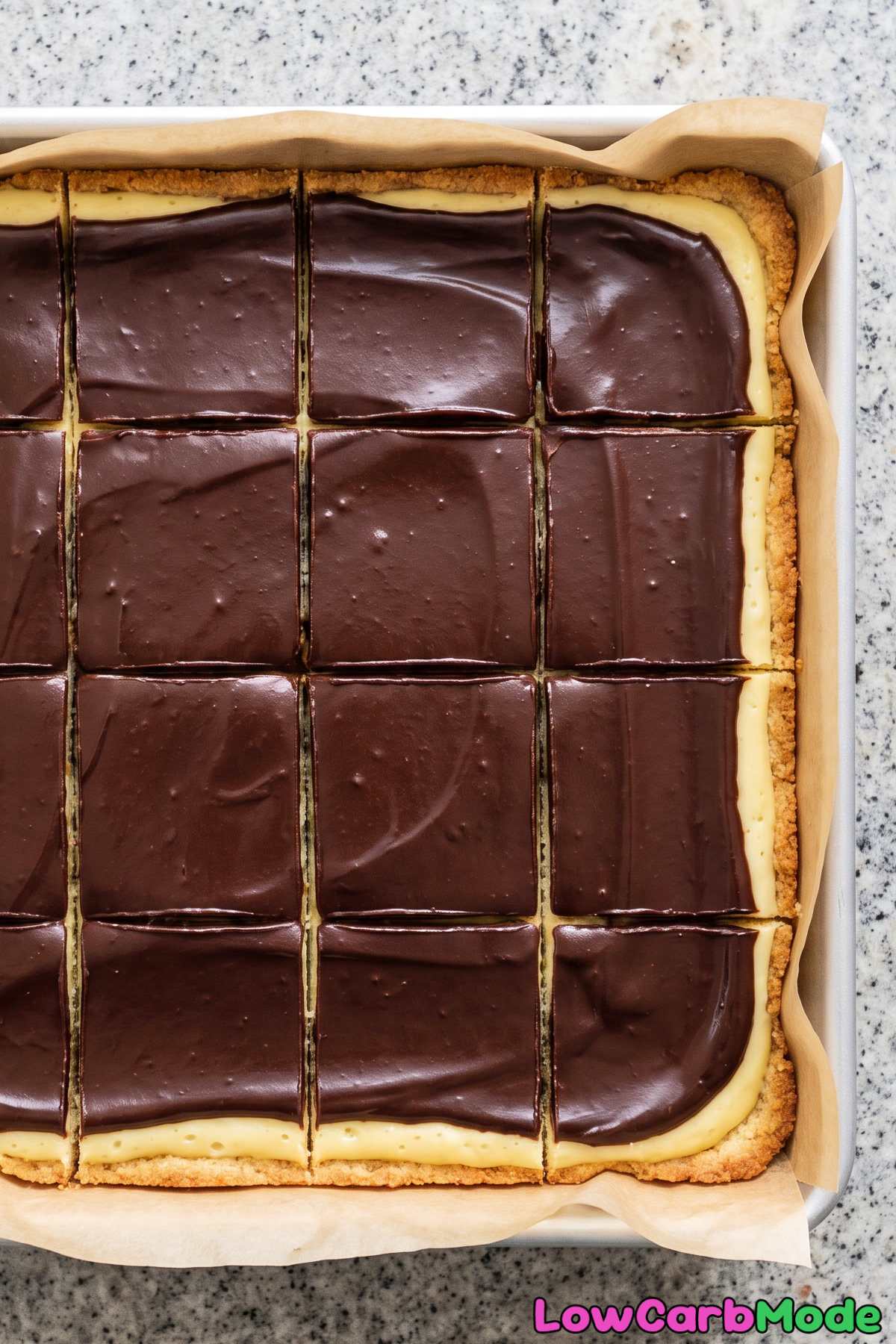 Rich keto chocolate eclair dessert bars