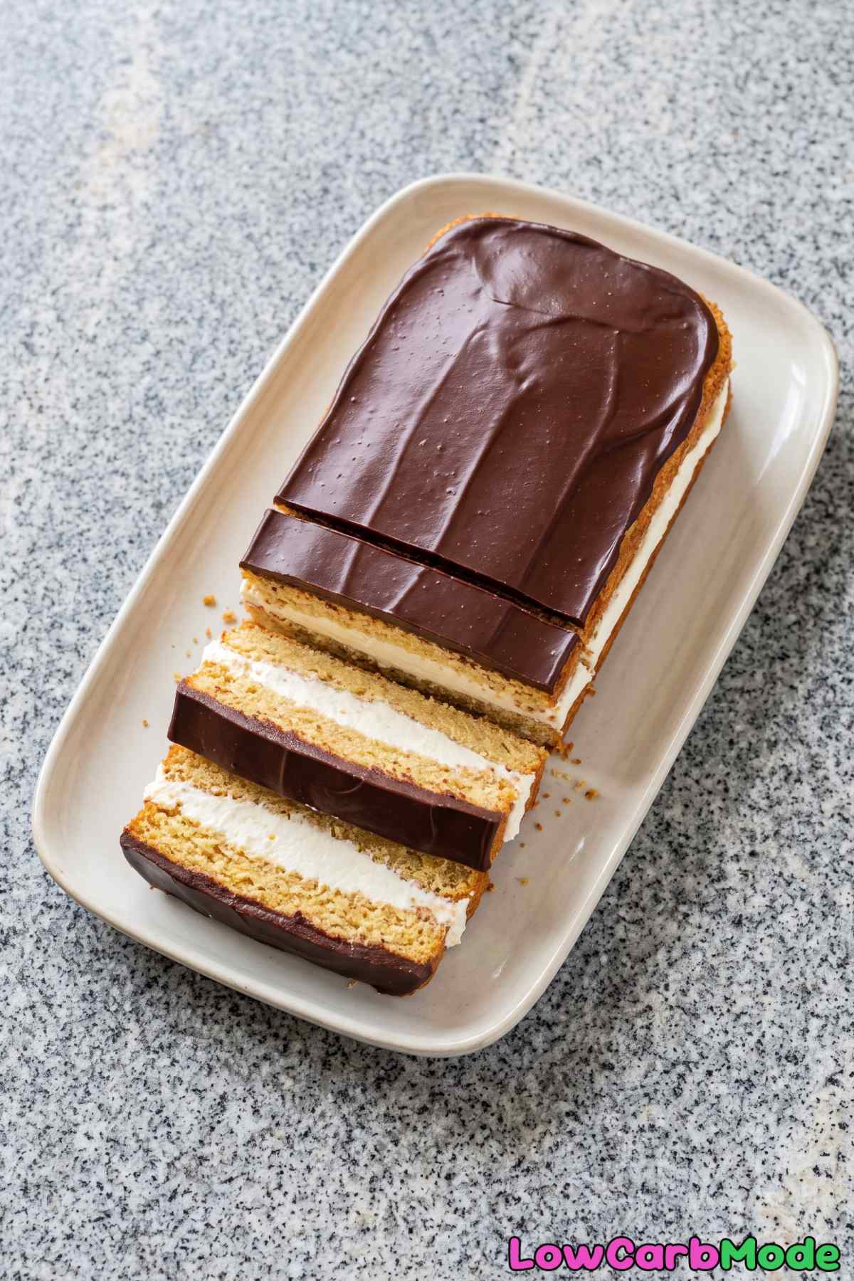 Sugar free chocolate eclair icebox cake
