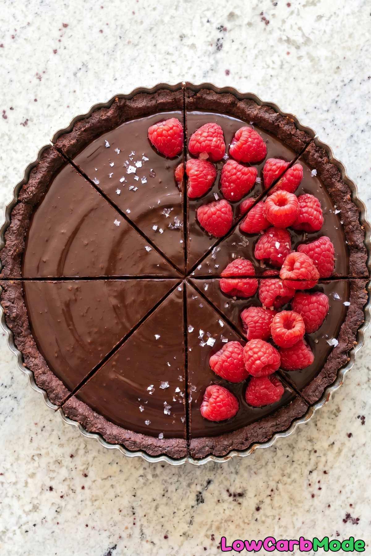 Indulgent keto chocolate ganache tart