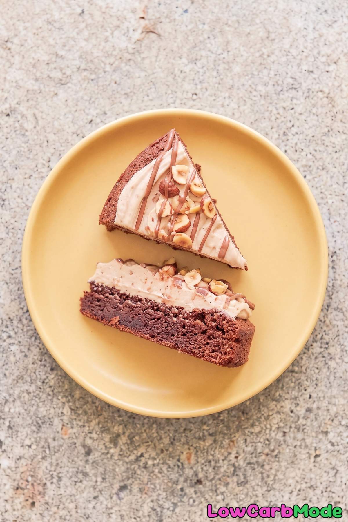 Sweet low carb hazelnut cream cake