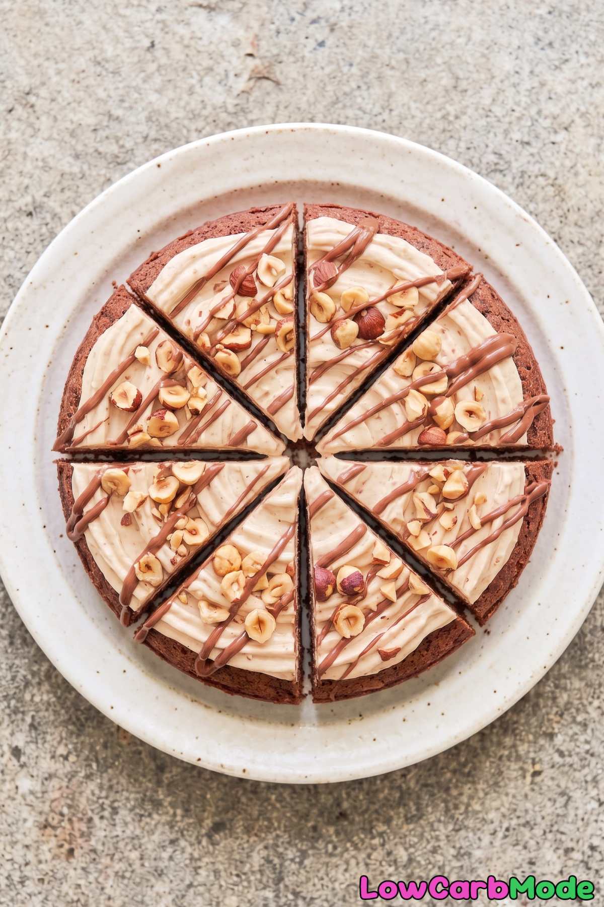 Rich keto chocolate hazelnut cake