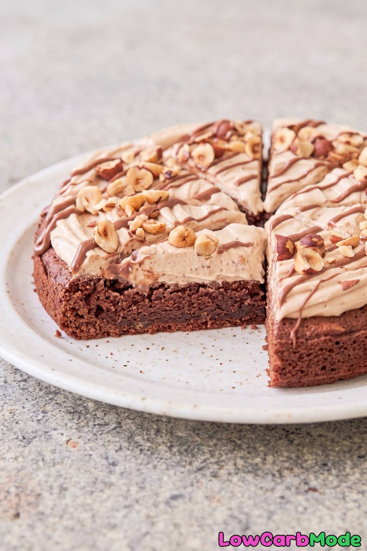 Homemade keto chocolate cream cake