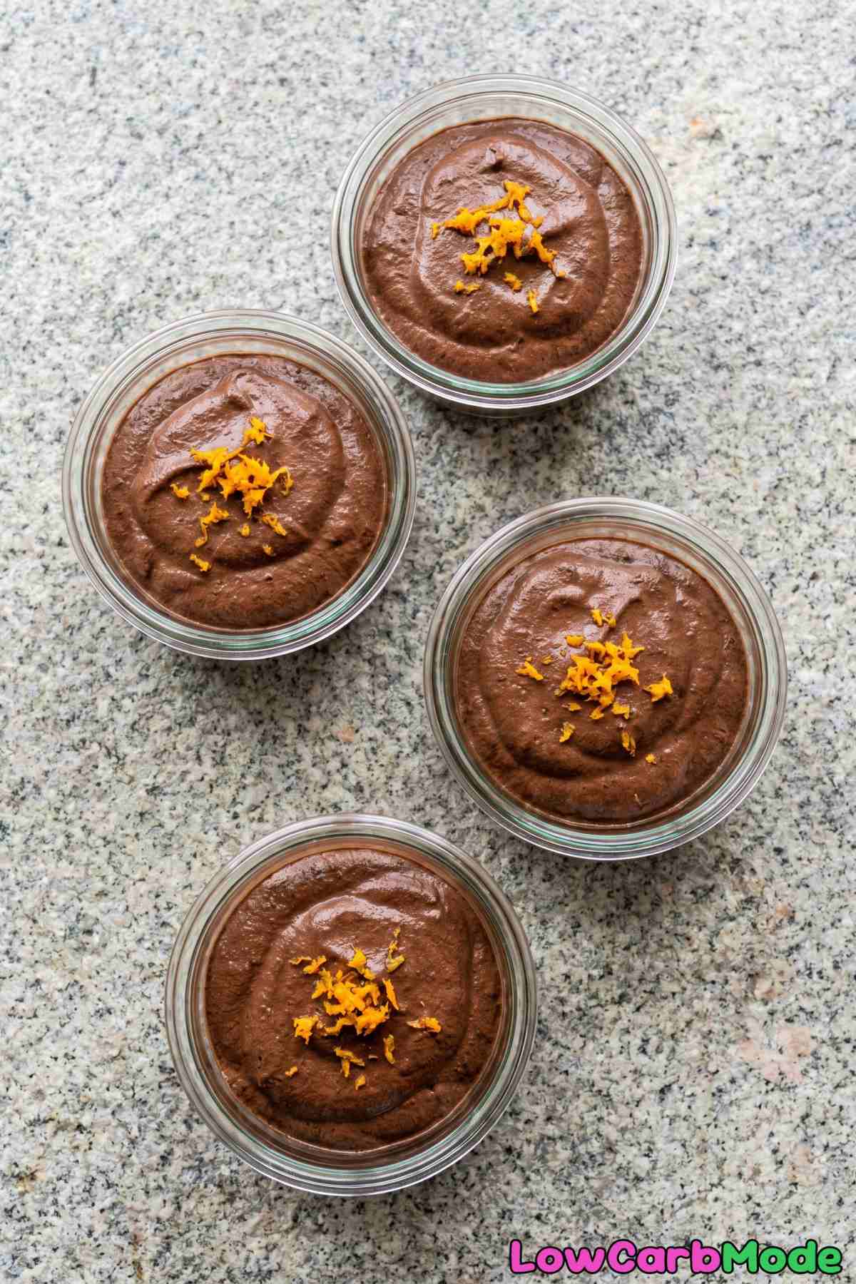 Creamy keto chocolate orange mousse