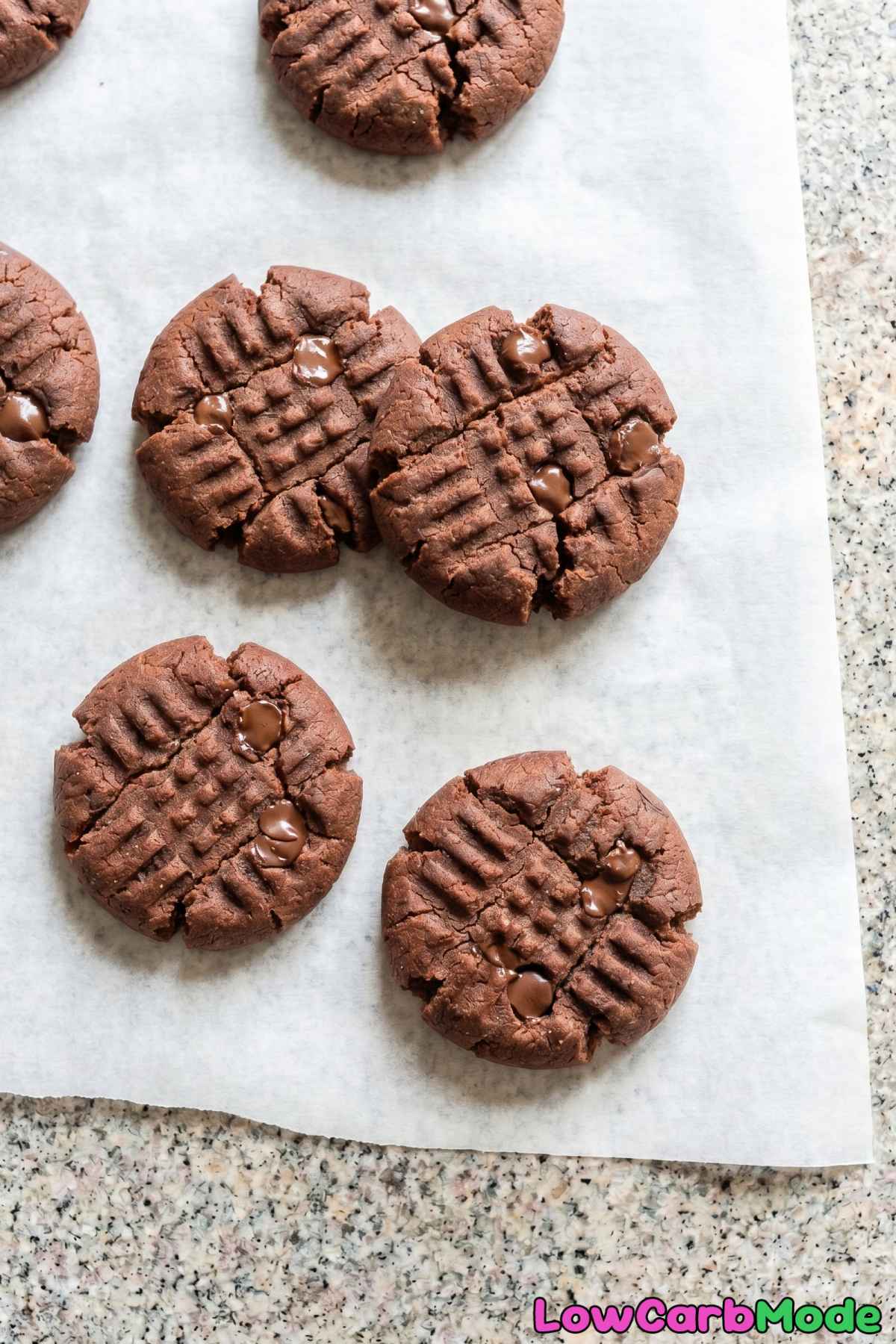 Easy keto chocolate peanut butter cookies