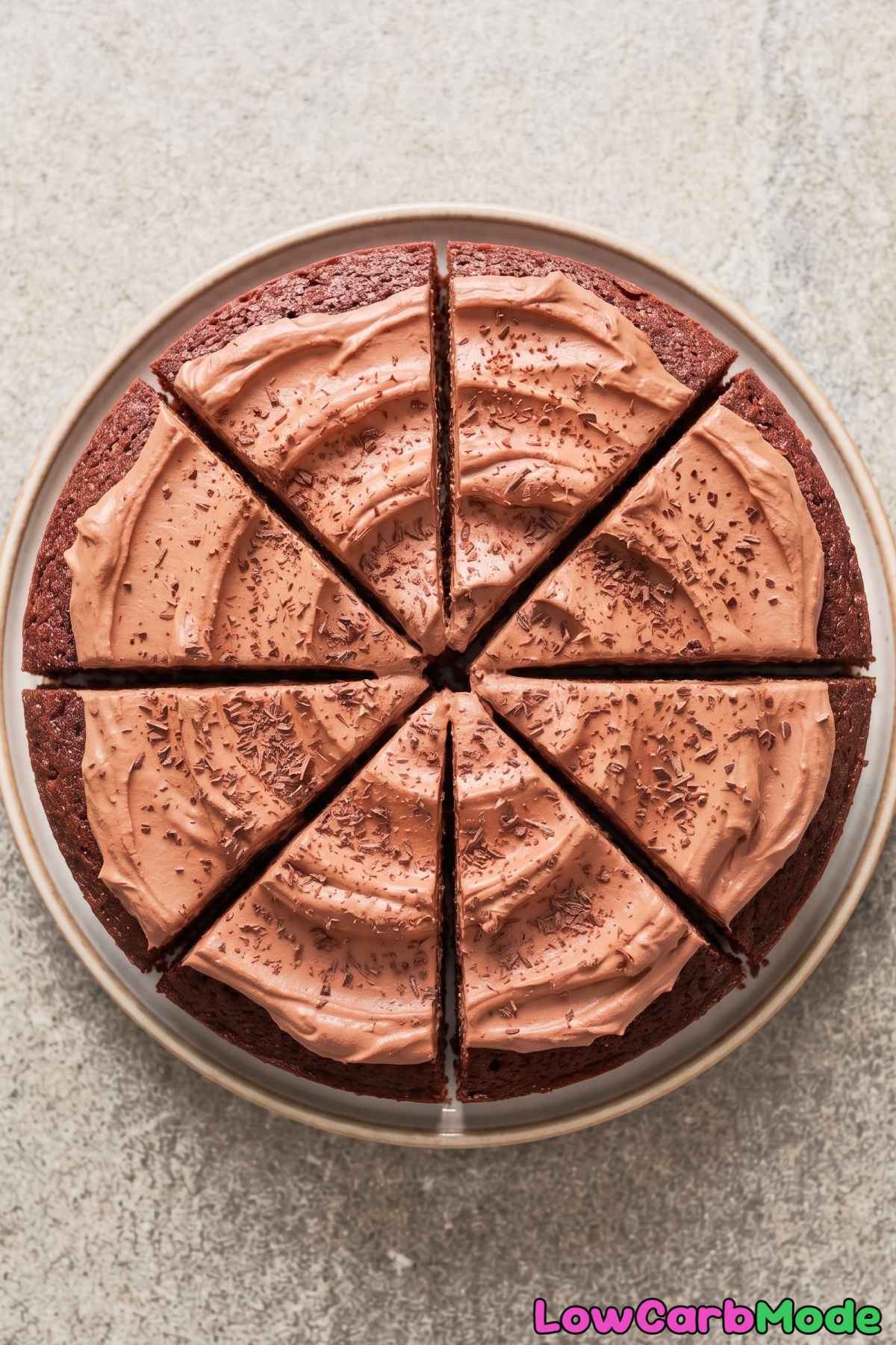 Layered keto chocolate whipped cream cake