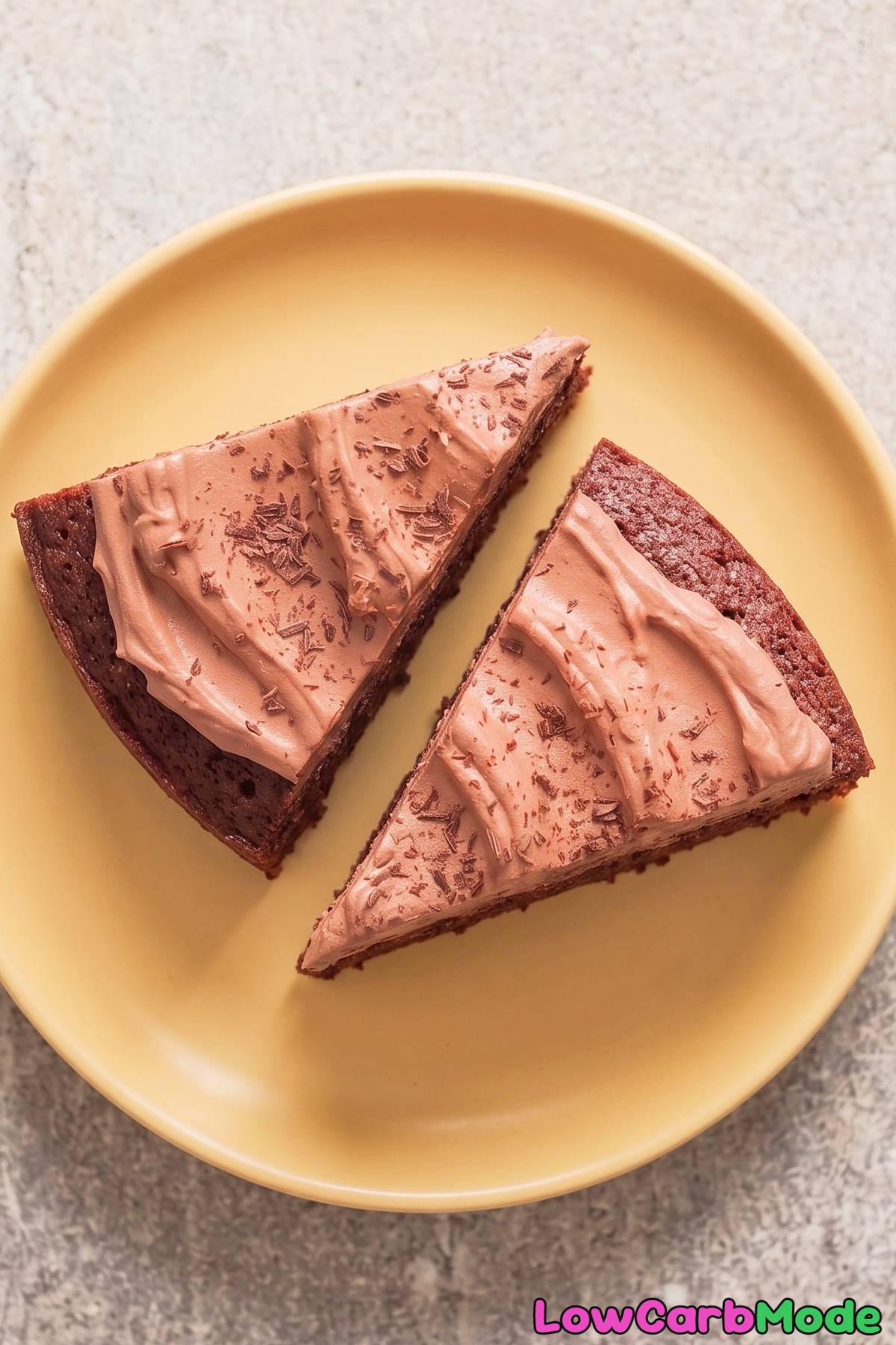 Rich keto chocolate cake with whipped cream