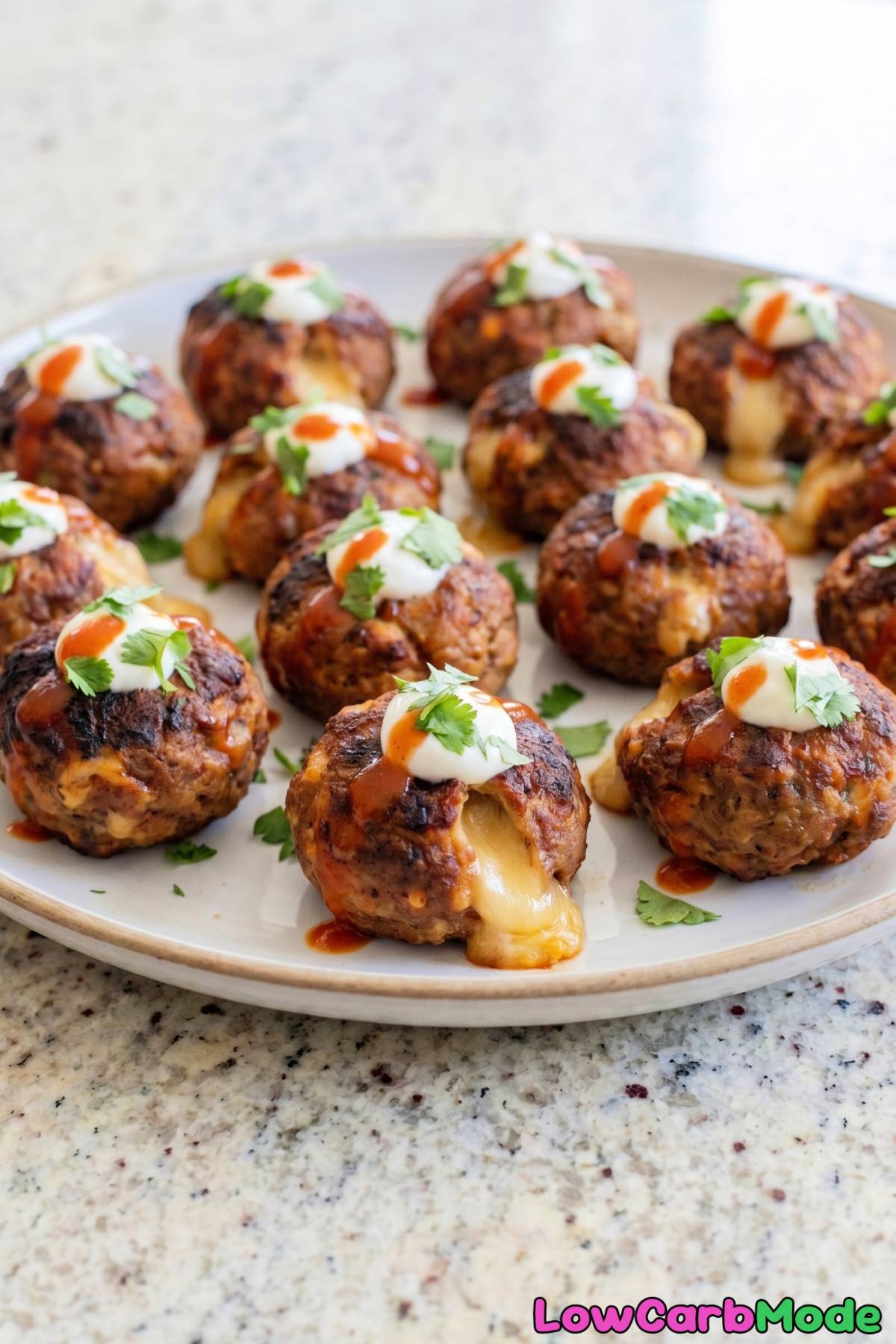Flavorful keto chorizo gouda meatballs
