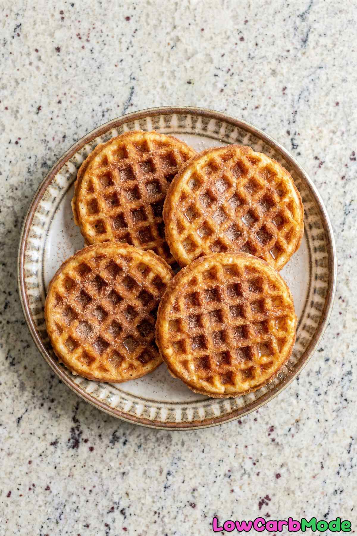 Sweet cinnamon keto churro chaffles