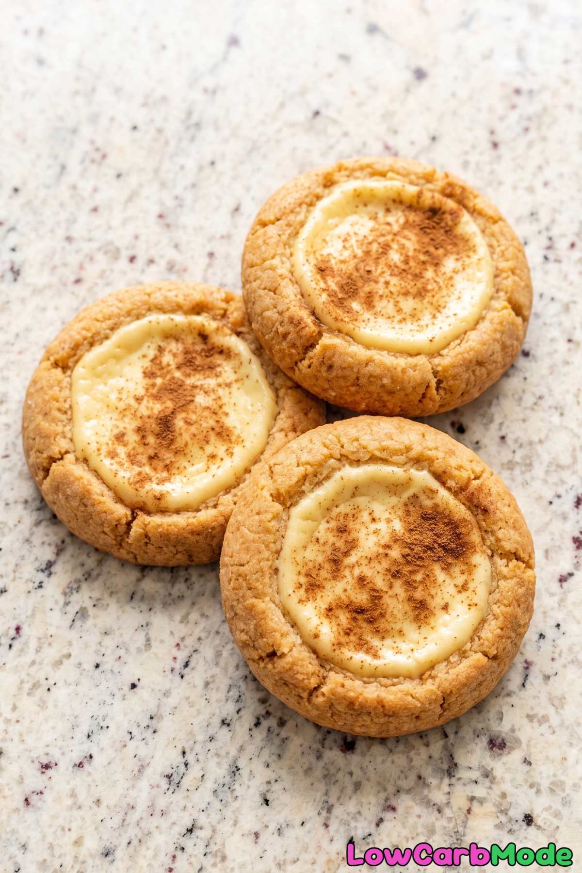 Sweet keto cinnamon cheesecake cookies