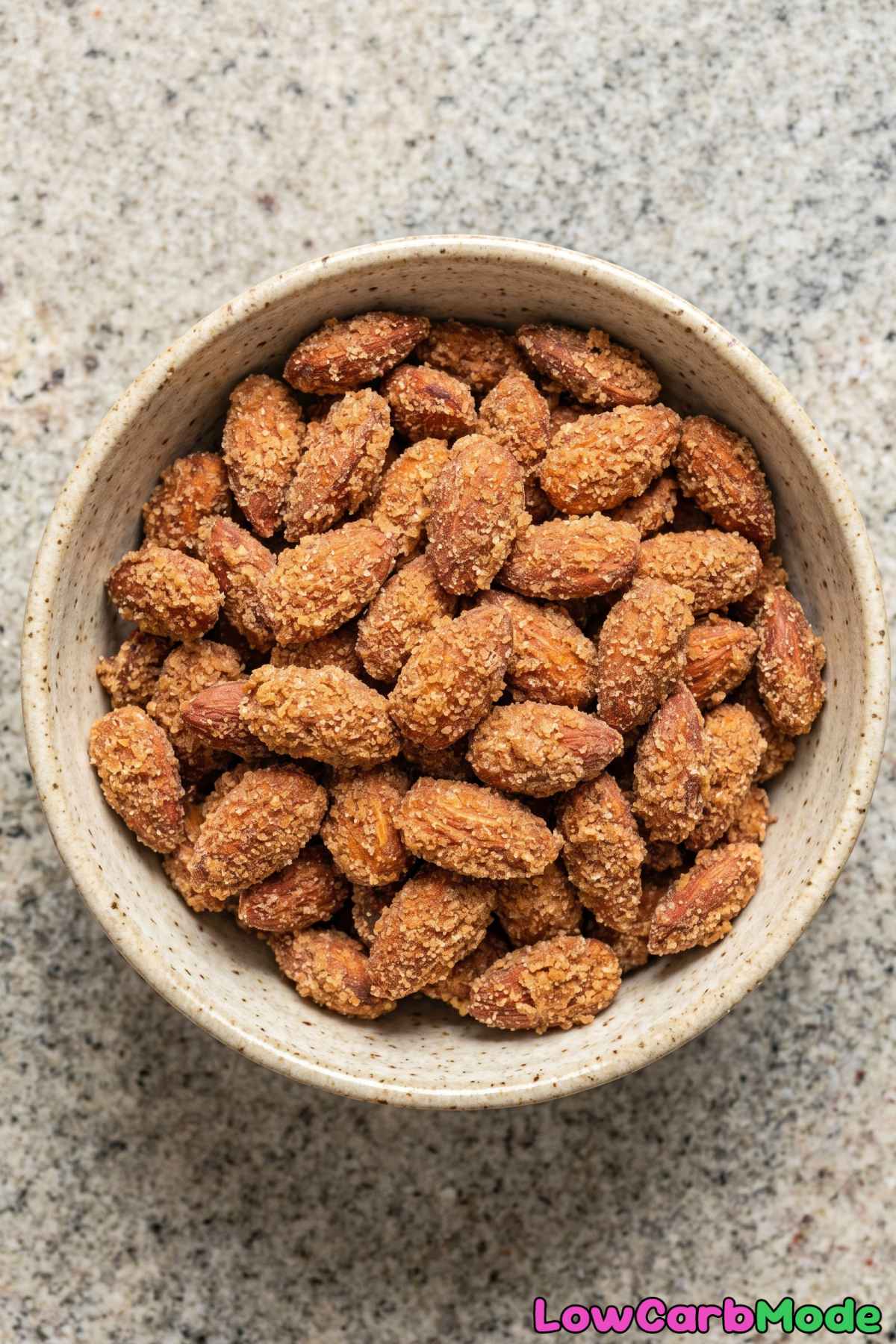 Homemade keto cinnamon churro almonds