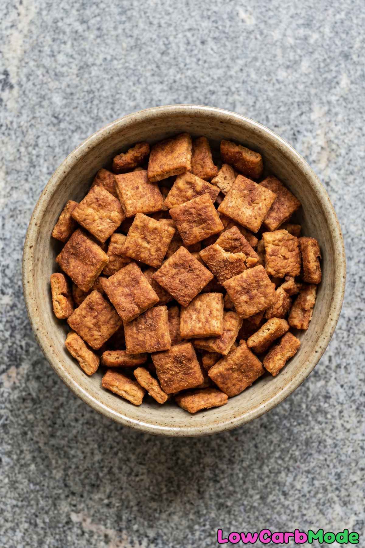 Crispy homemade keto cinnamon crunch cereal