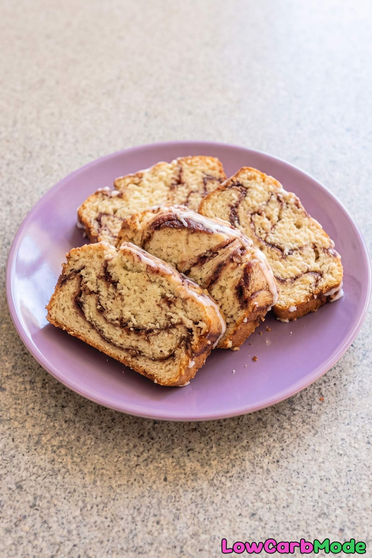 Tasty keto cinnamon swirl yogurt cake