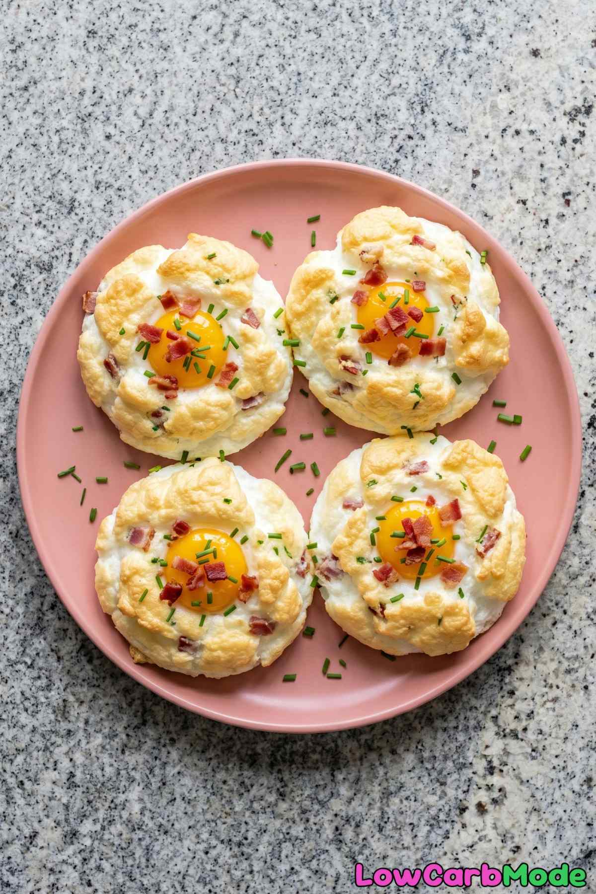 light and airy keto cloud eggs with bacon