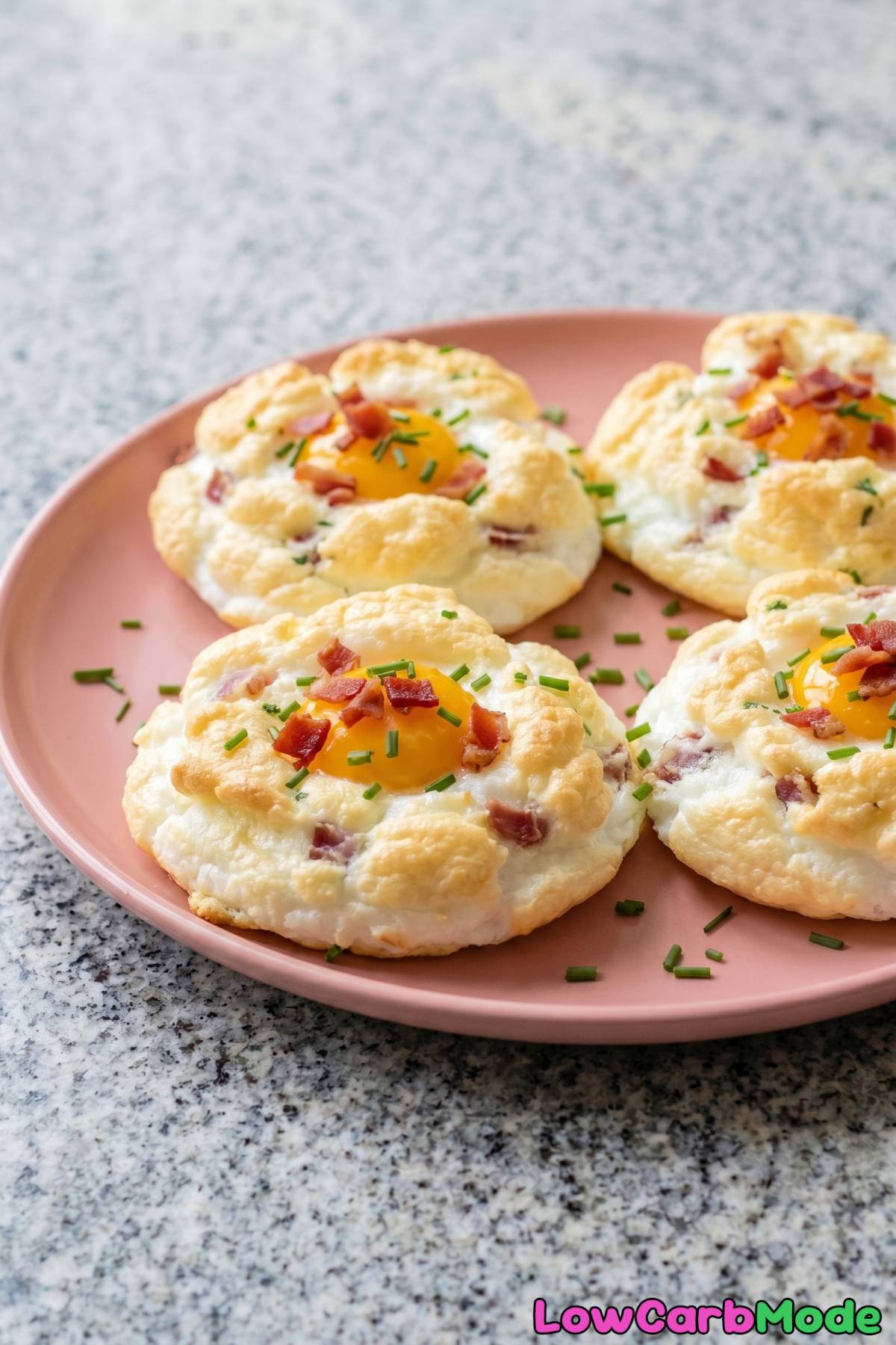 simple keto cloud eggs with fresh chives