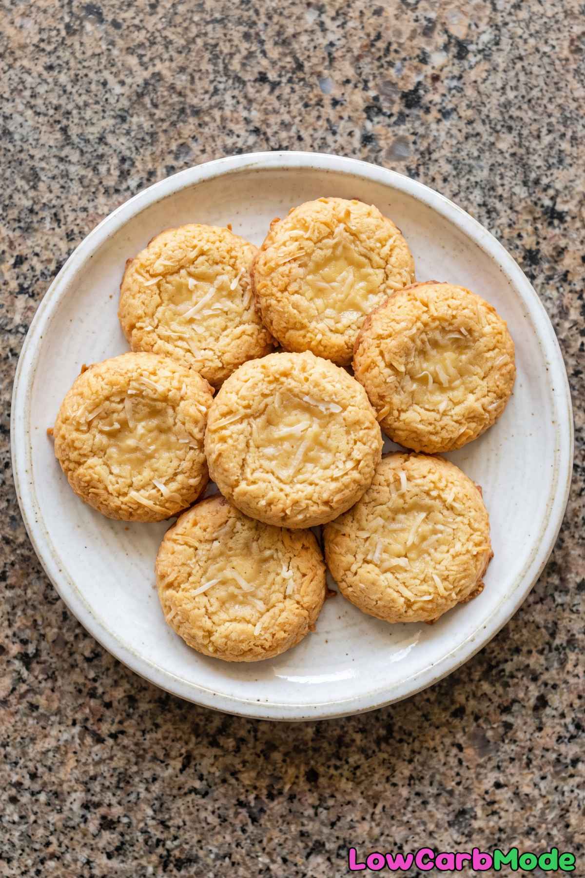 Low carb coconut custard cookies