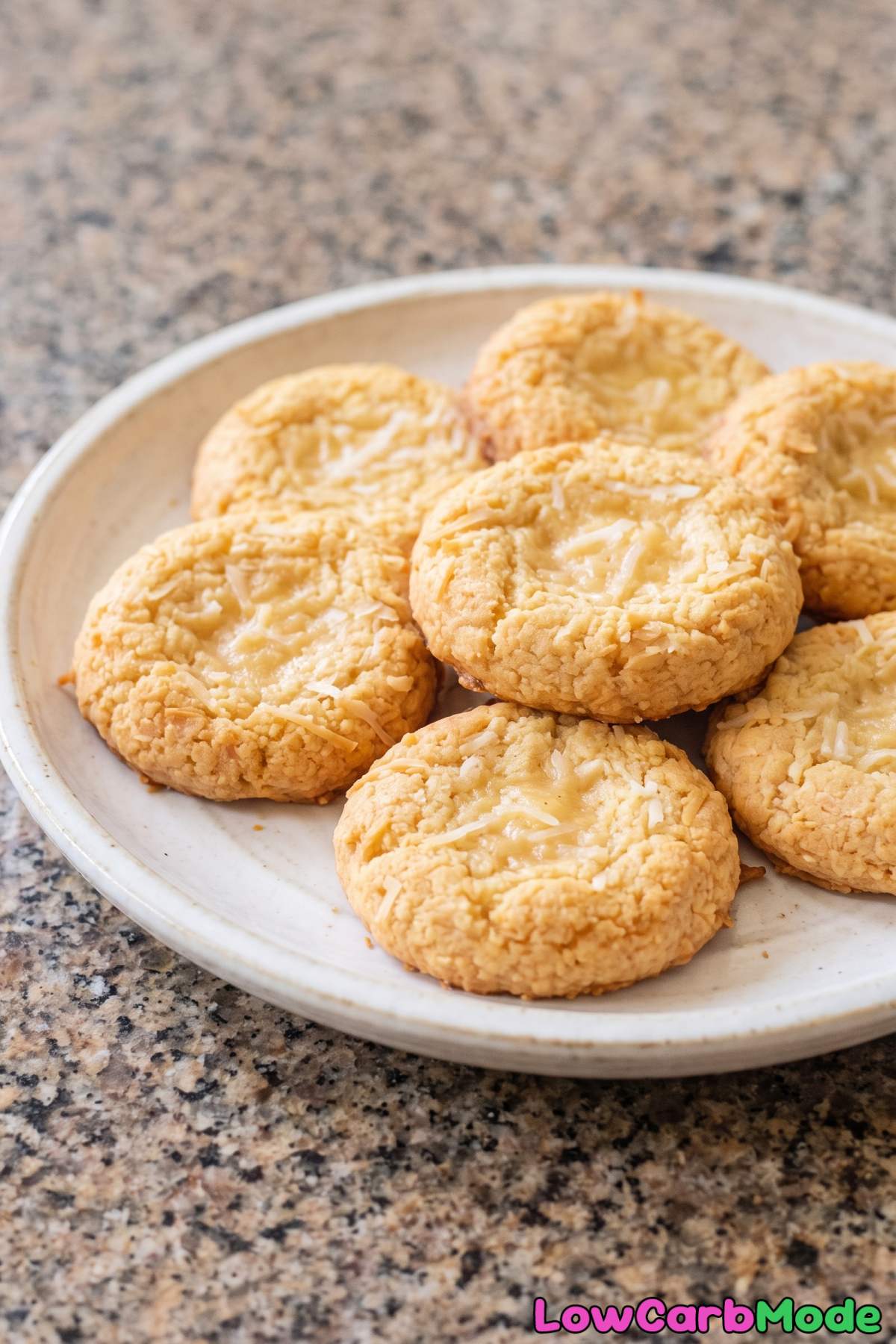 Homemade keto coconut custard cookies