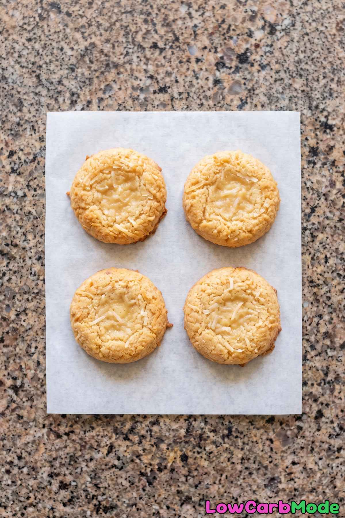 Sweet keto coconut custard cookies