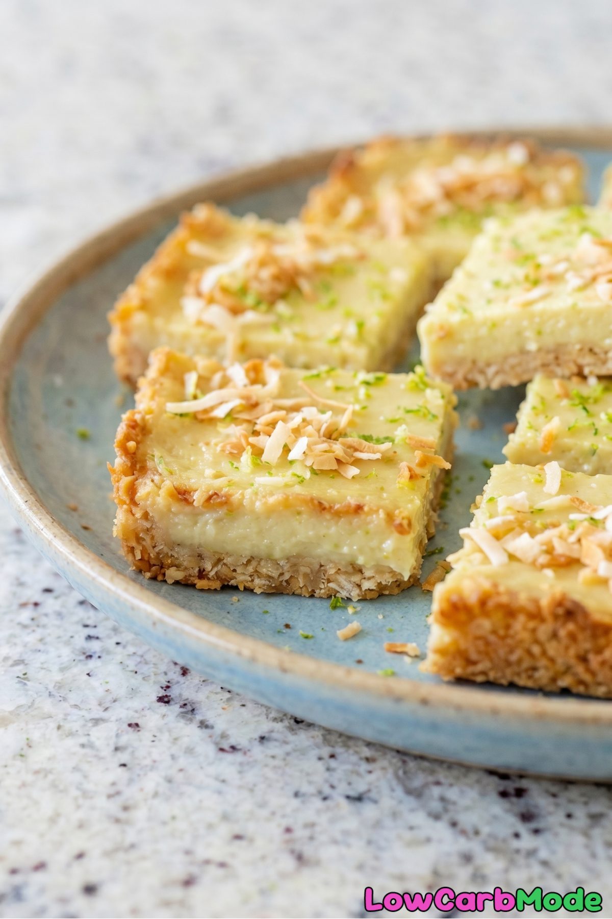 Easy keto coconut lime bars dessert