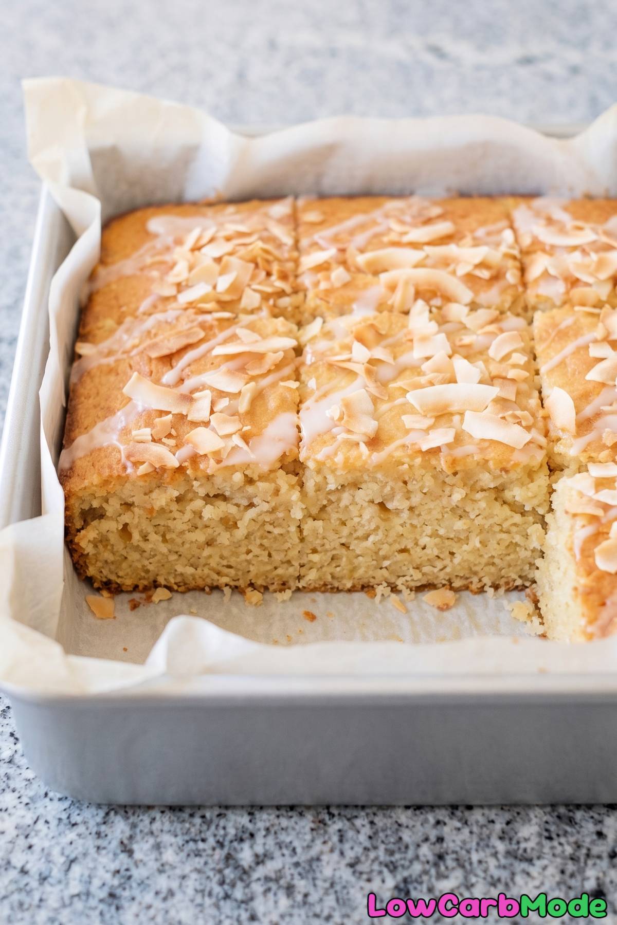 Moist coconut yogurt keto cake