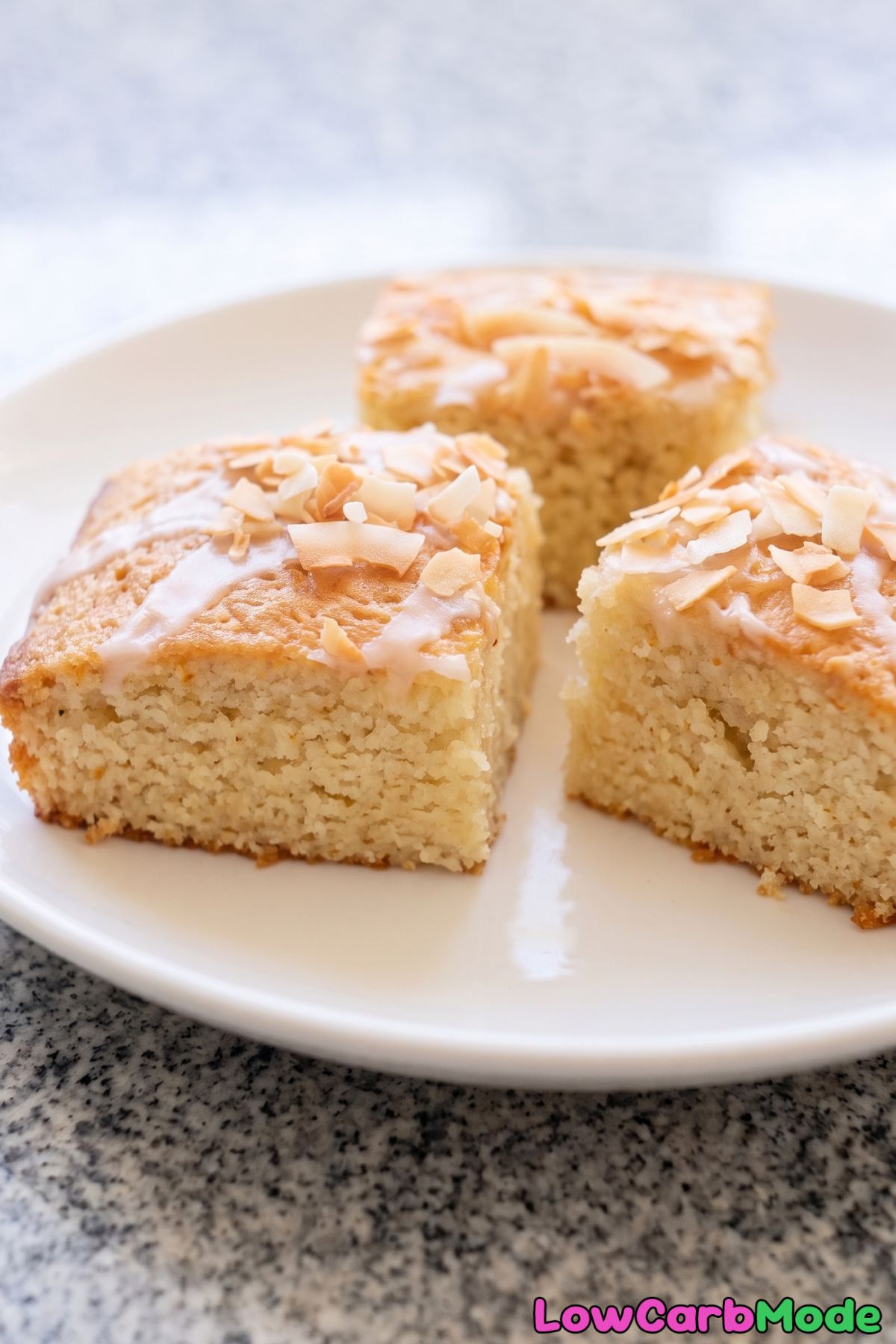 Soft coconut yogurt keto cake