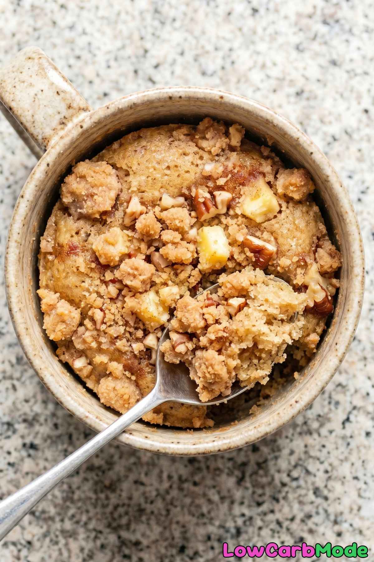 Easy keto coffee cake mug cake