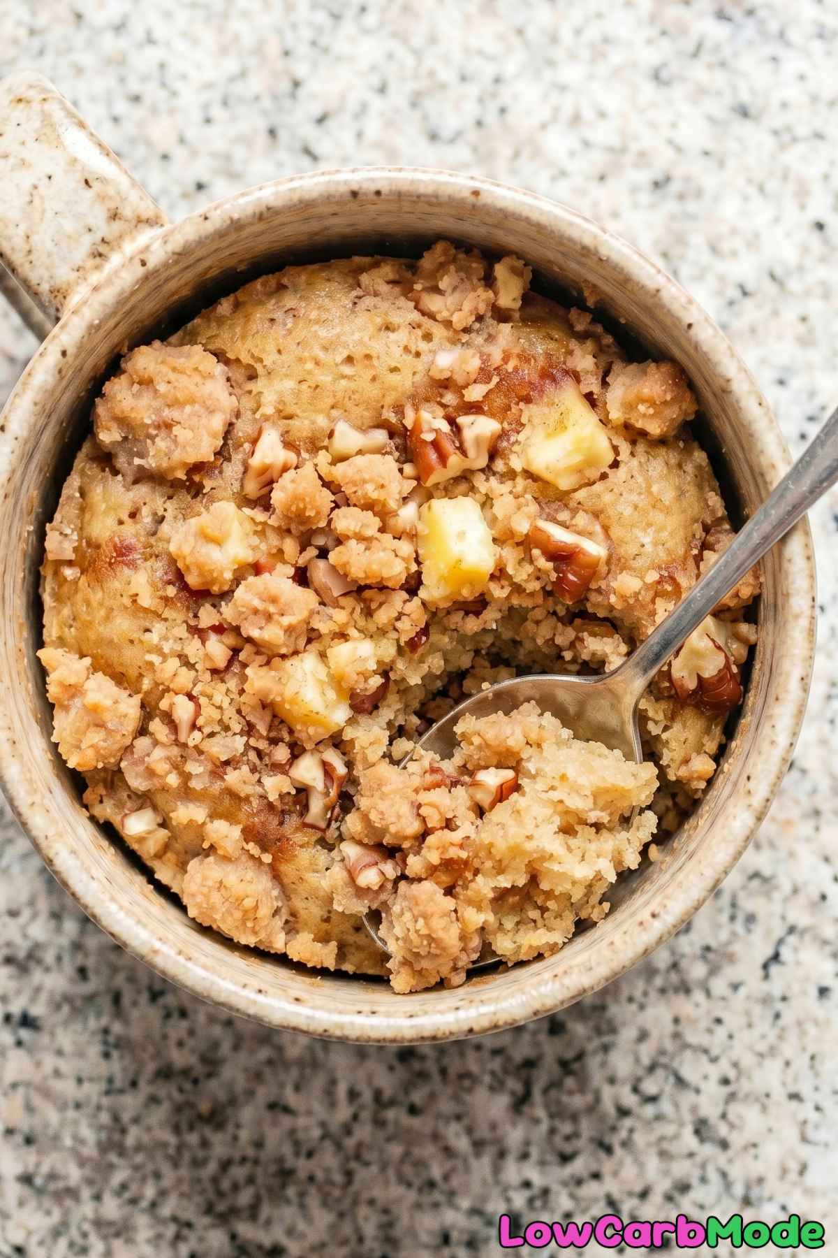 Rich keto coffee cake mug cake