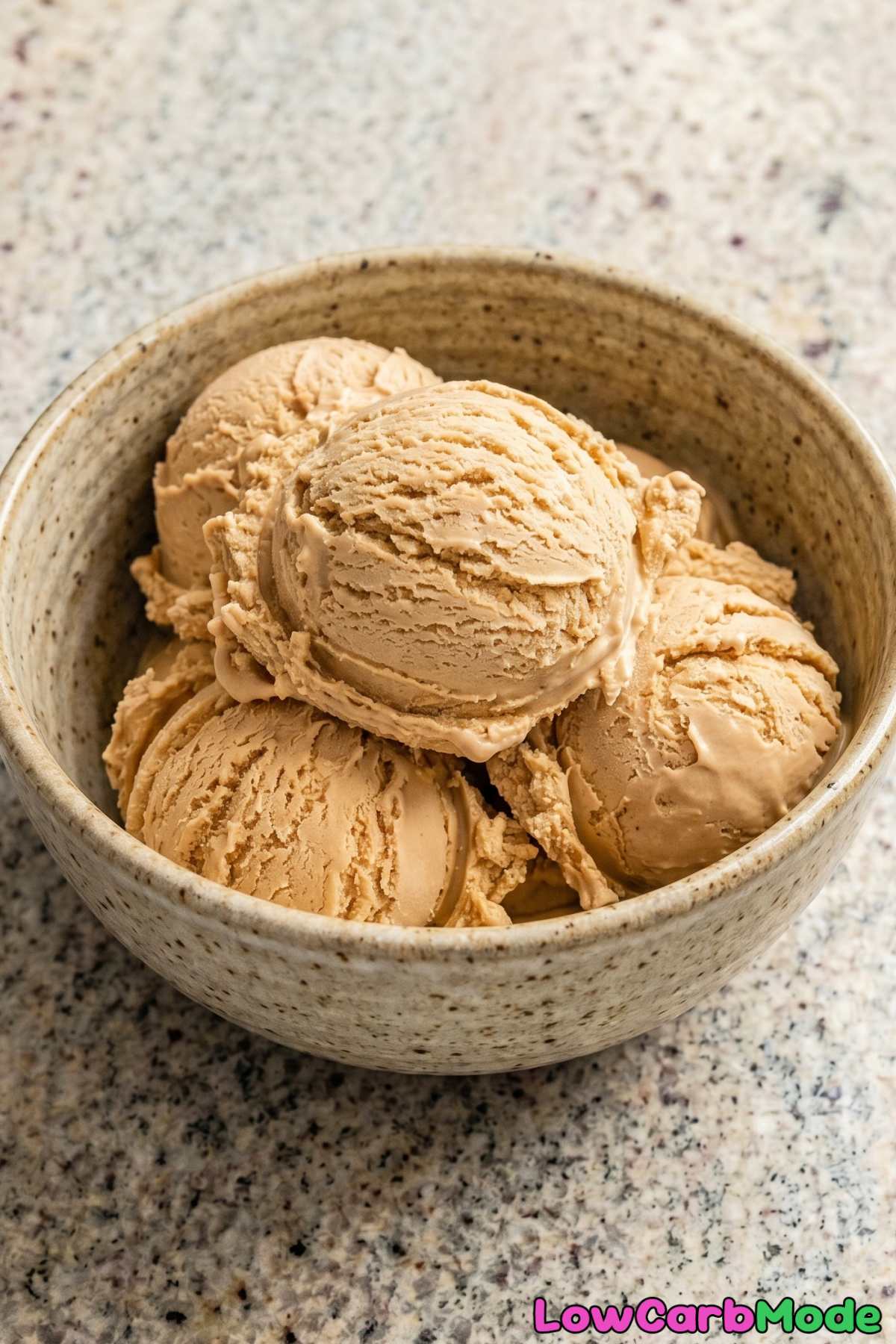 Homemade keto coffee ice cream dessert
