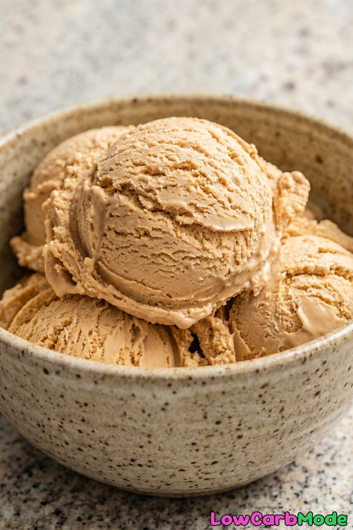 Indulgent keto coffee ice cream treat