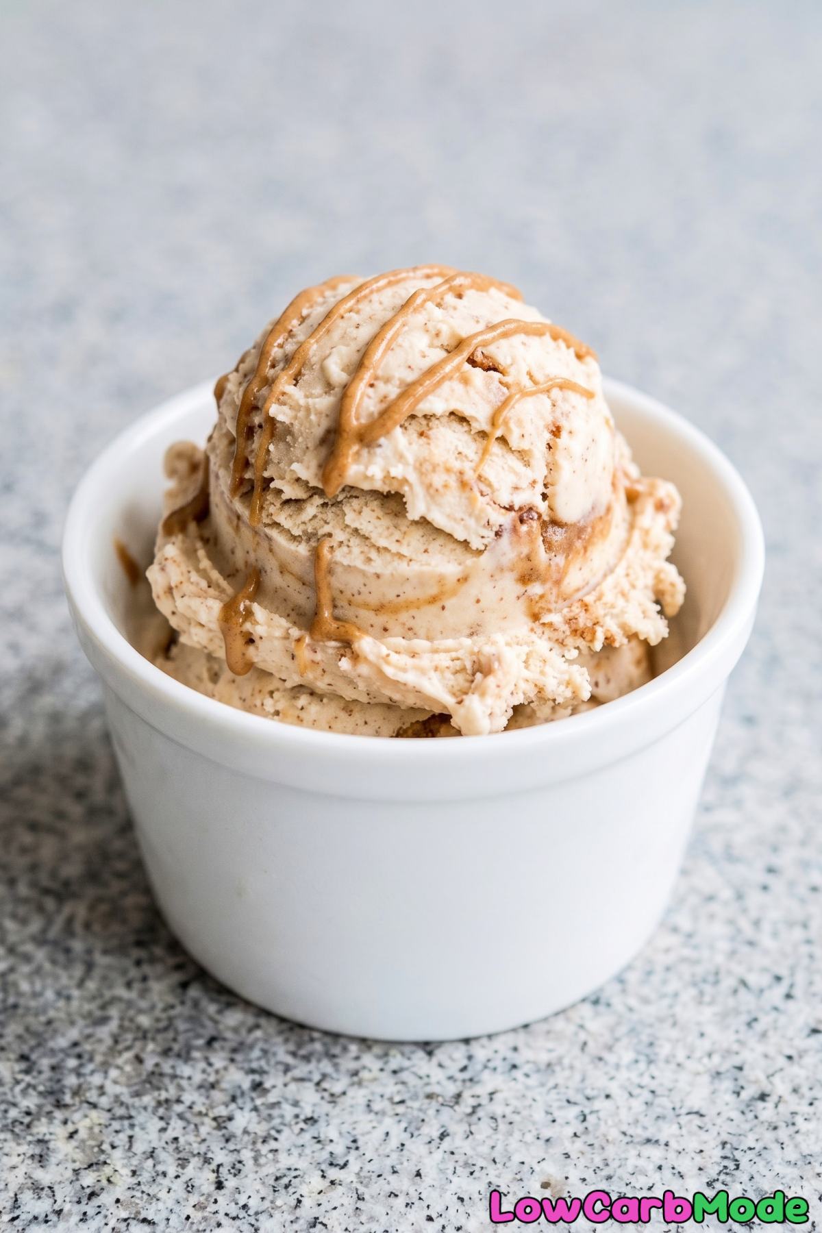 Low carb cookie butter ice cream swirls