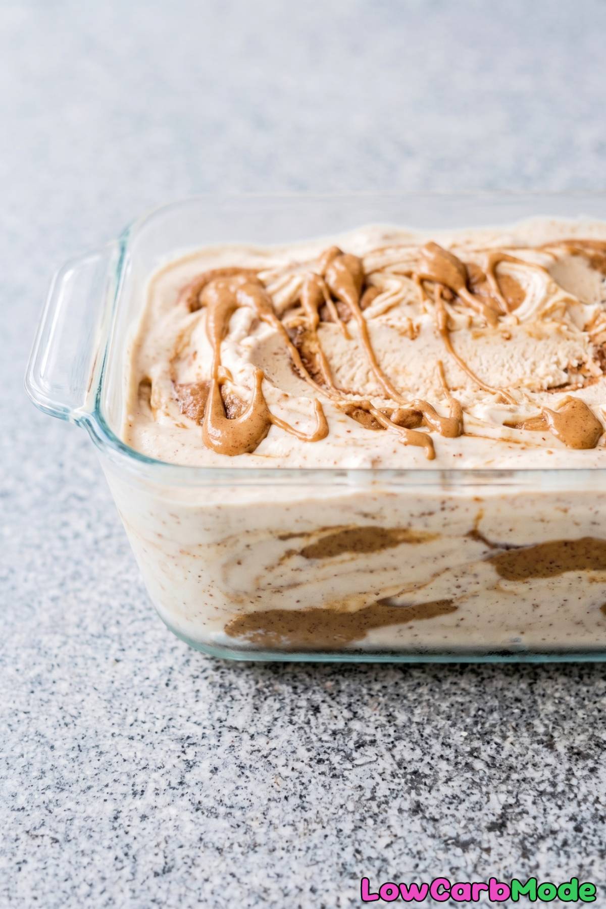 Smooth low carb cookie butter ice cream