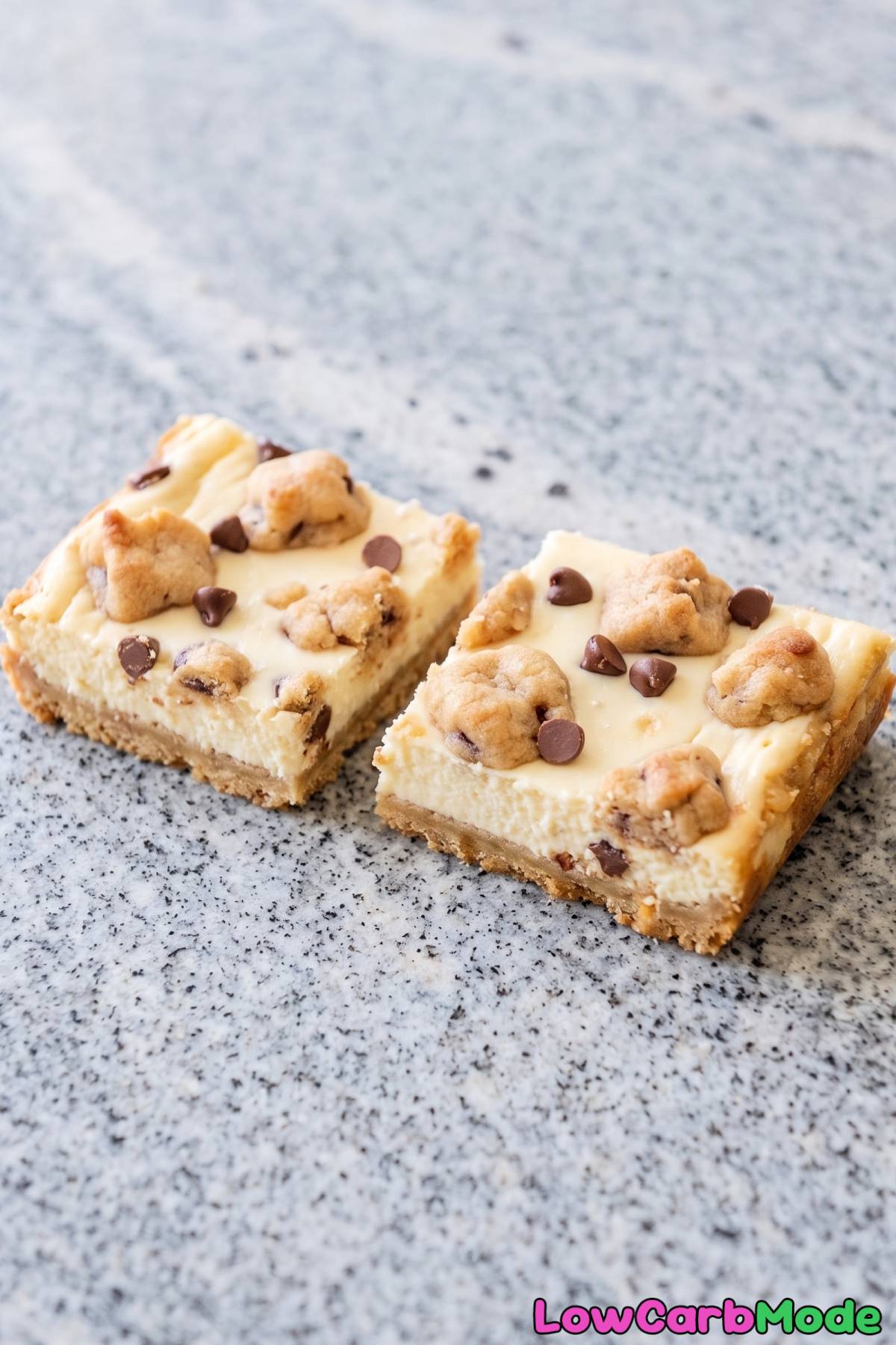 Easy keto cookie dough cheesecake squares