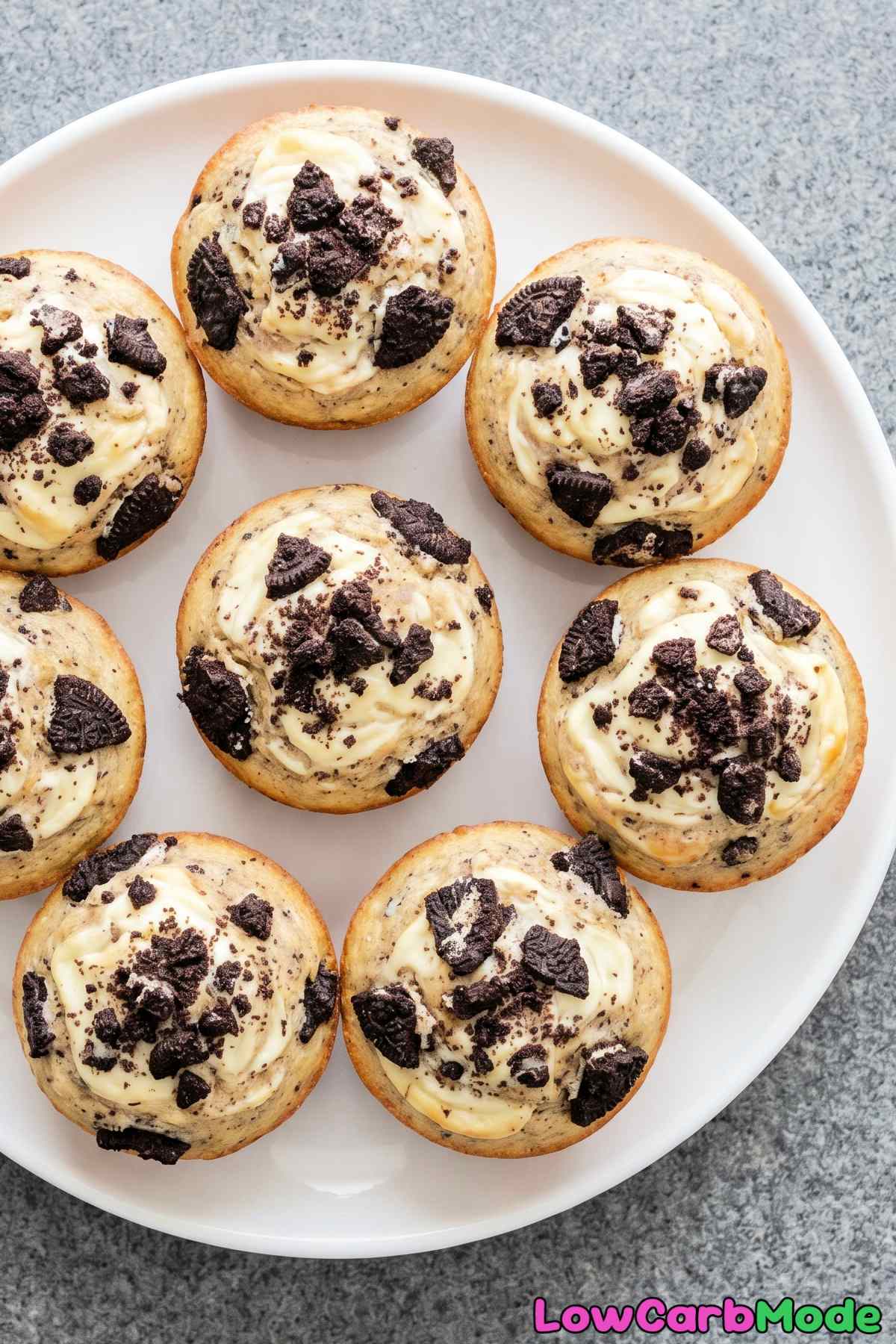 Easy low carb cookies and cream muffins
