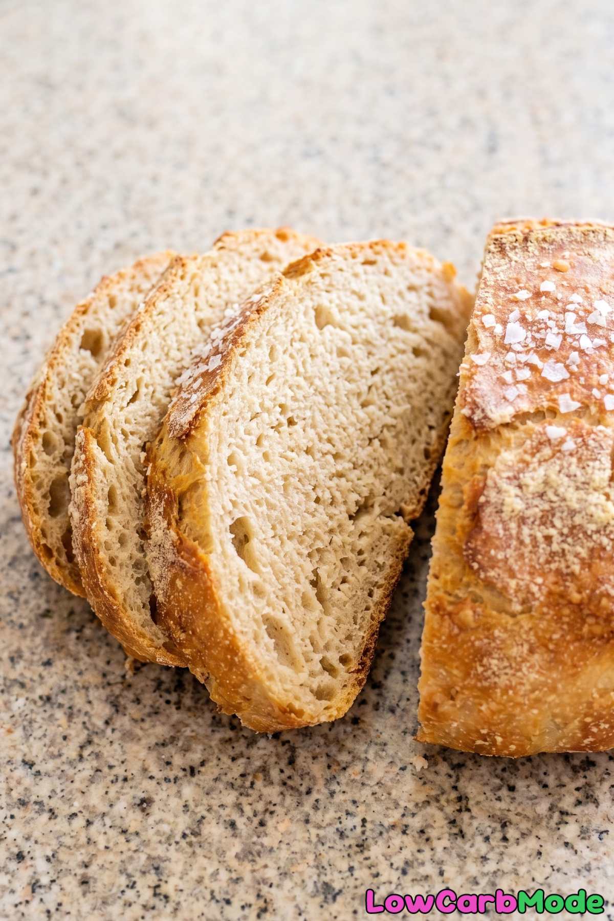 Fresh baked keto cottage cheese artisan loaf