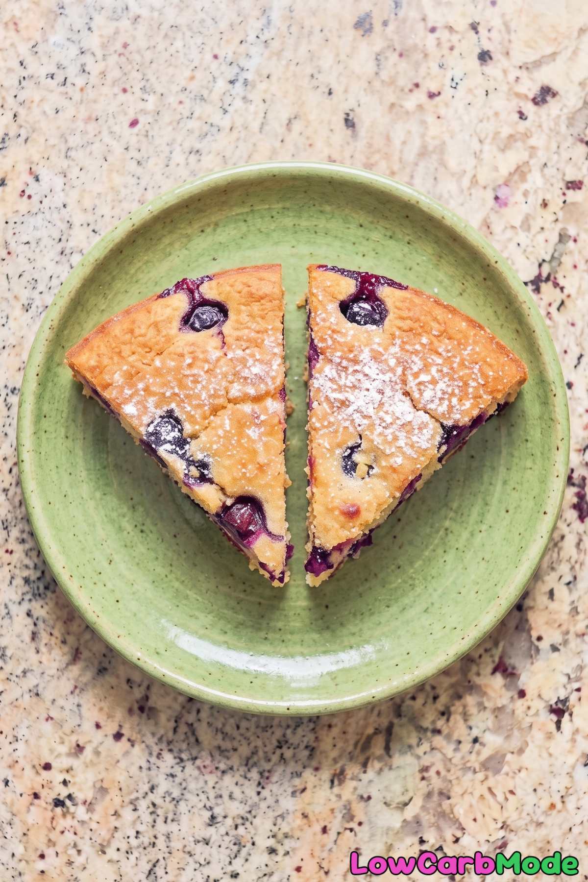 Fresh baked keto blueberry cottage cake