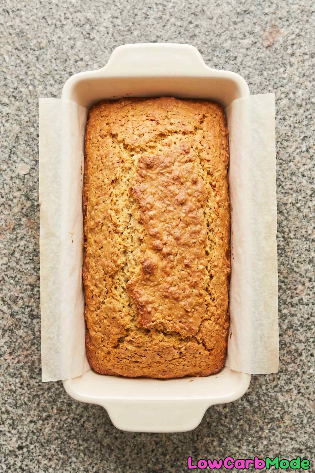 Savory keto cottage cheese bread freshly baked