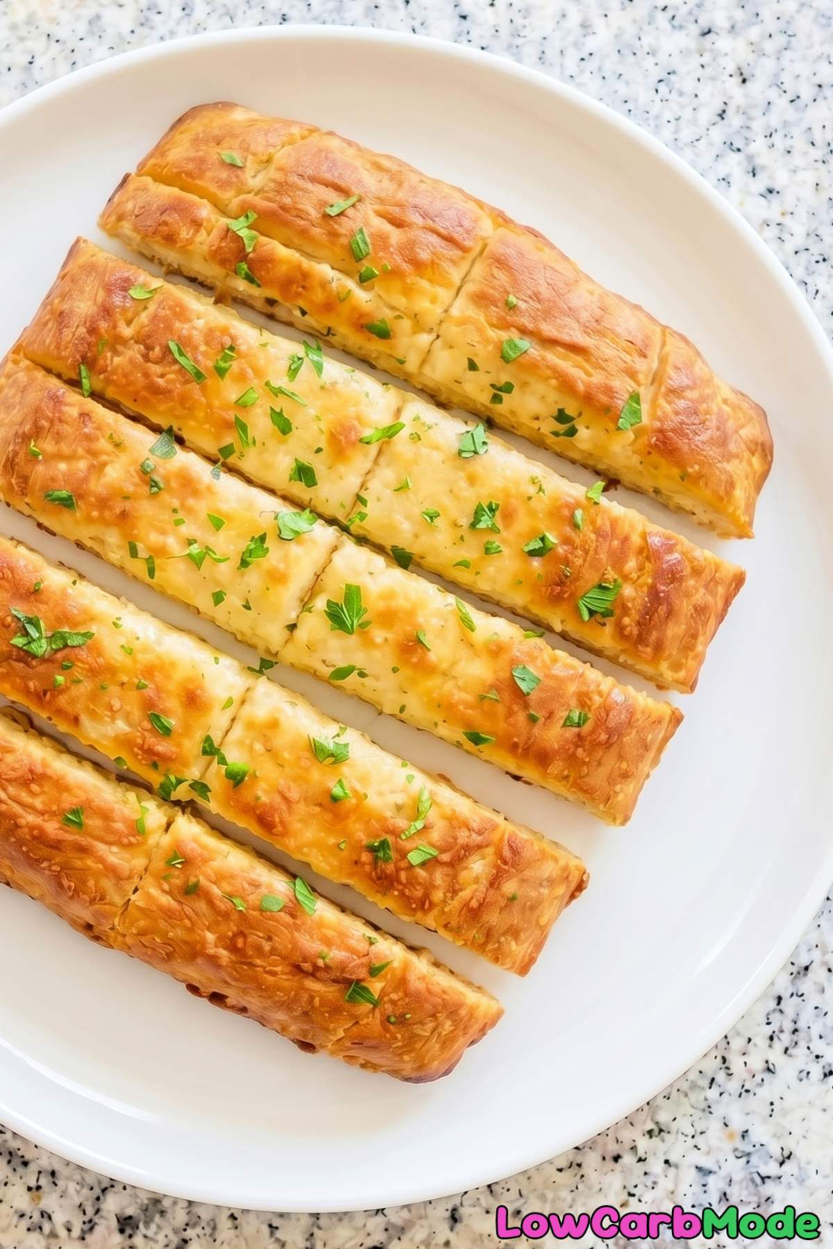 Crispy keto cottage cheese breadsticks