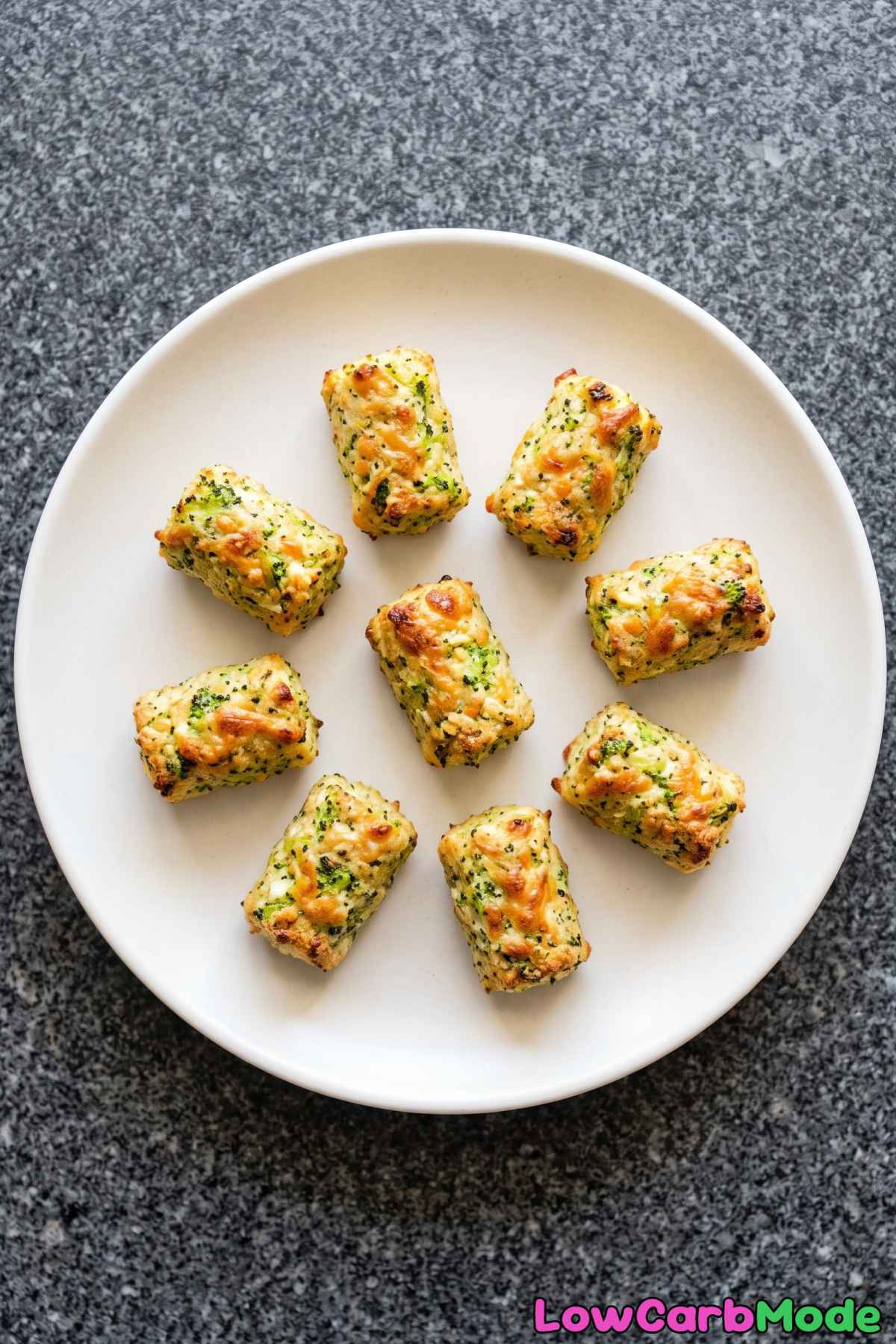 Golden keto broccoli cheddar tots