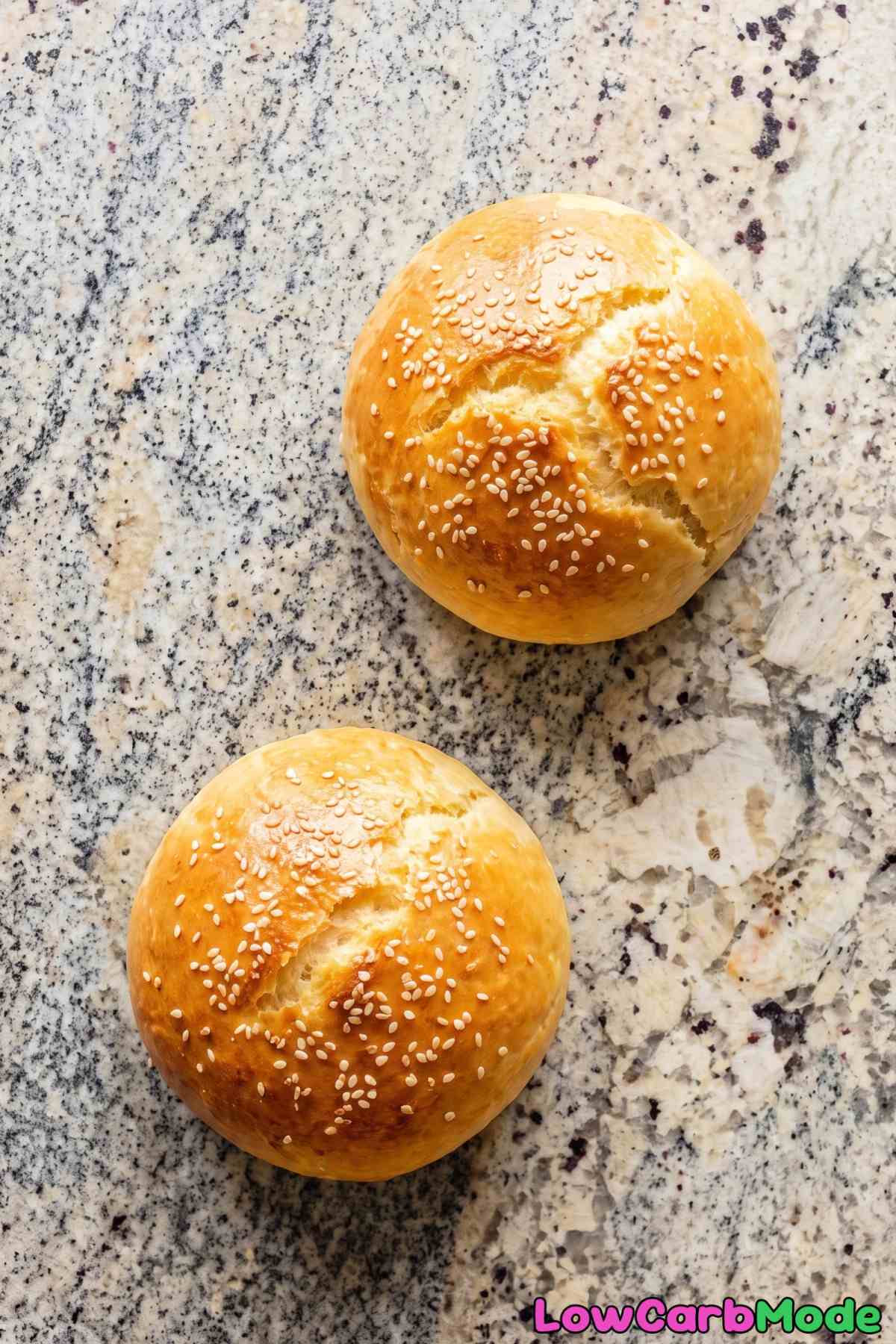 fluffy keto cottage cheese burger buns